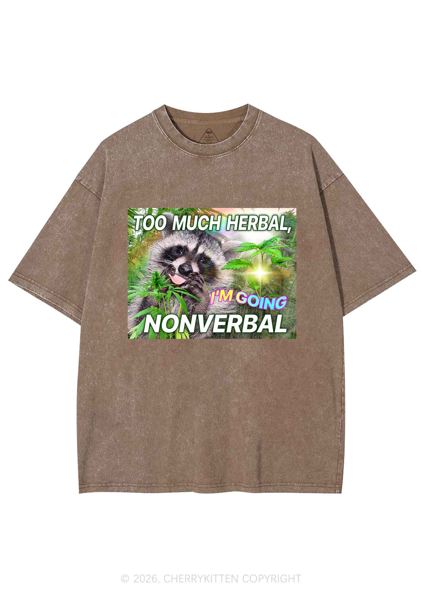 Im Going Nonverbal Y2K Shirts Washed Tee Cherrykitten - Image 8