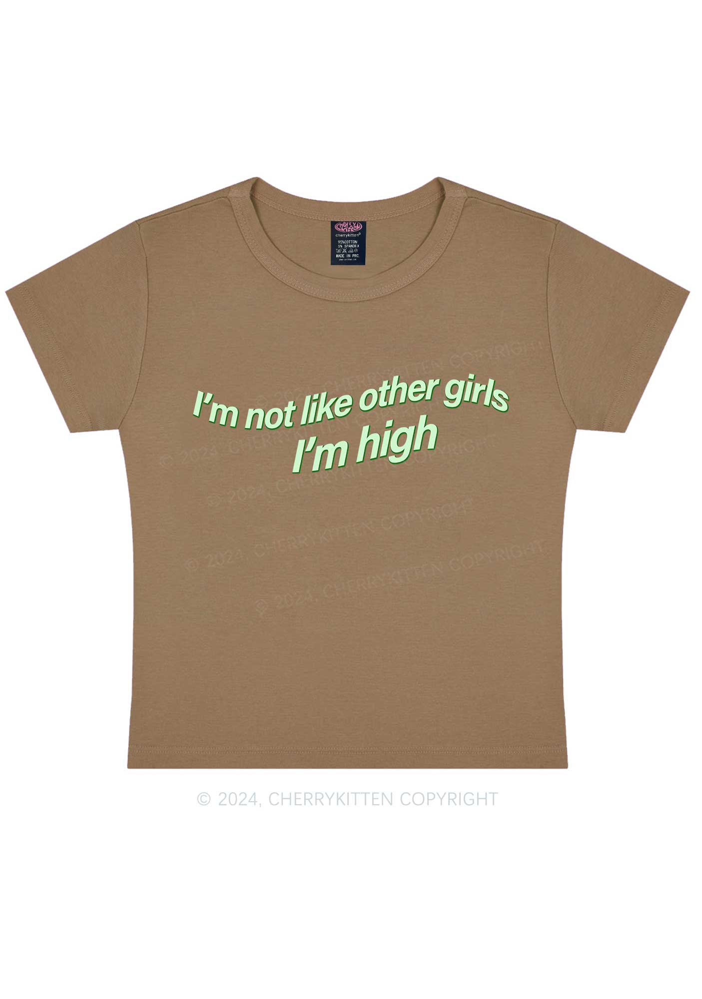 Im High Girl Y2K Baby Tee Cherrykitten - Image 8