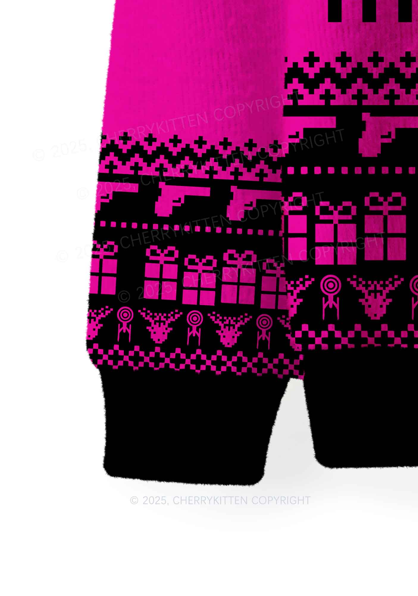 Im High Y2K Christmas Knit Sweatshirt Cherrykitten - Image 4