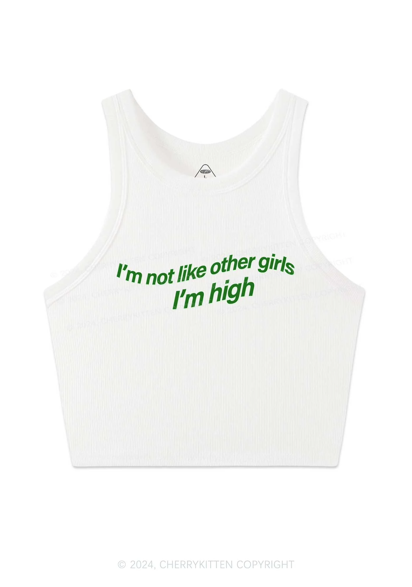 Im High Girl Y2K Crop Tank Top Cherrykitten - Image 3