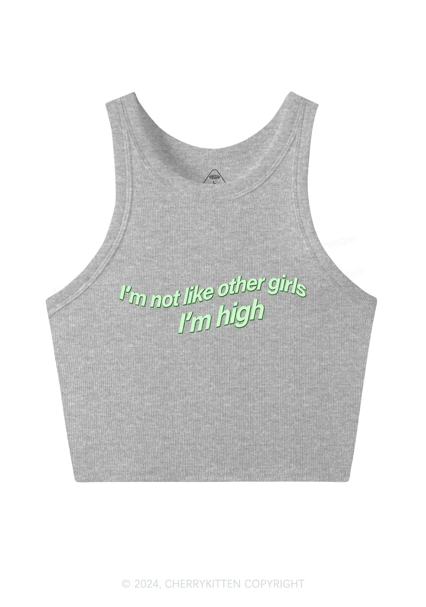 Im High Girl Y2K Crop Tank Top Cherrykitten - Image 4
