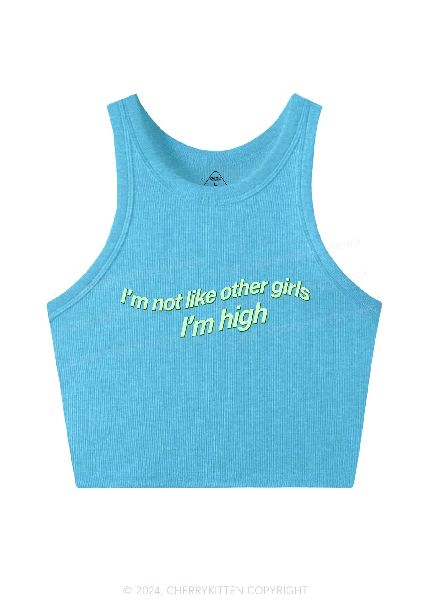 Im High Girl Y2K Crop Tank Top Cherrykitten - Image 5