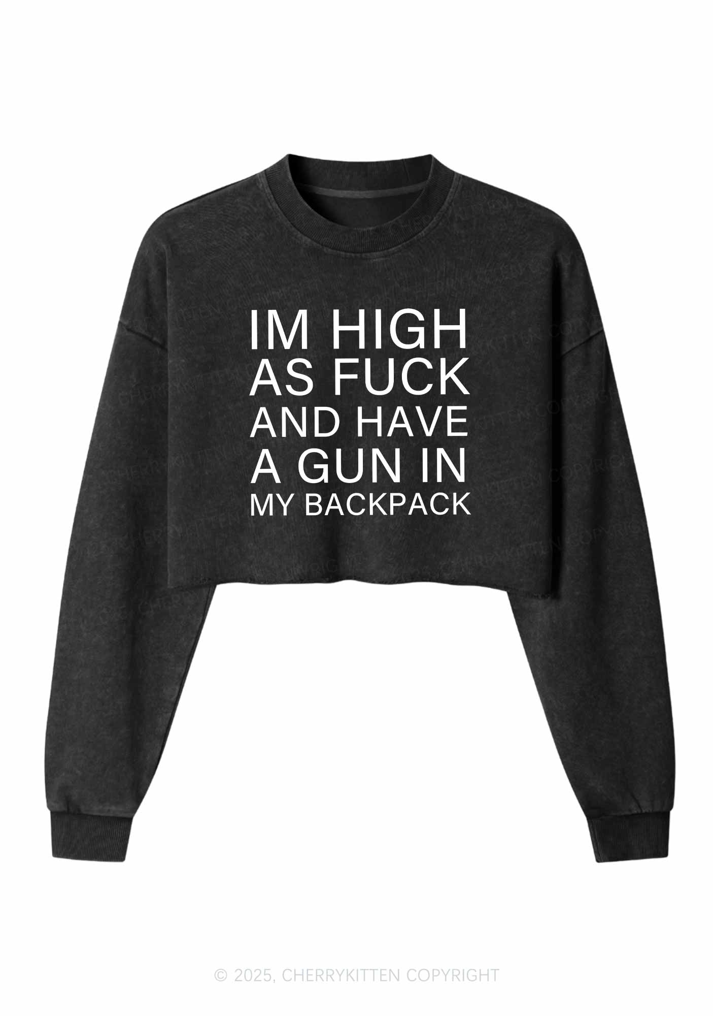 Im High Y2K Crop Washed Sweatshirts Cherrykitten - Image 3