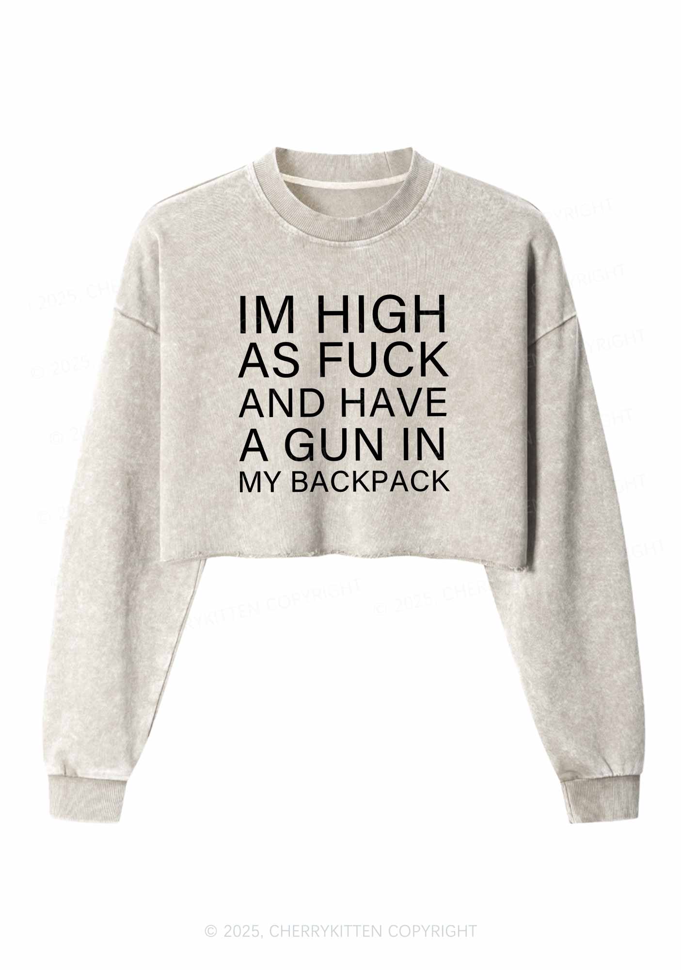 Im High Y2K Crop Washed Sweatshirts Cherrykitten - Image 4
