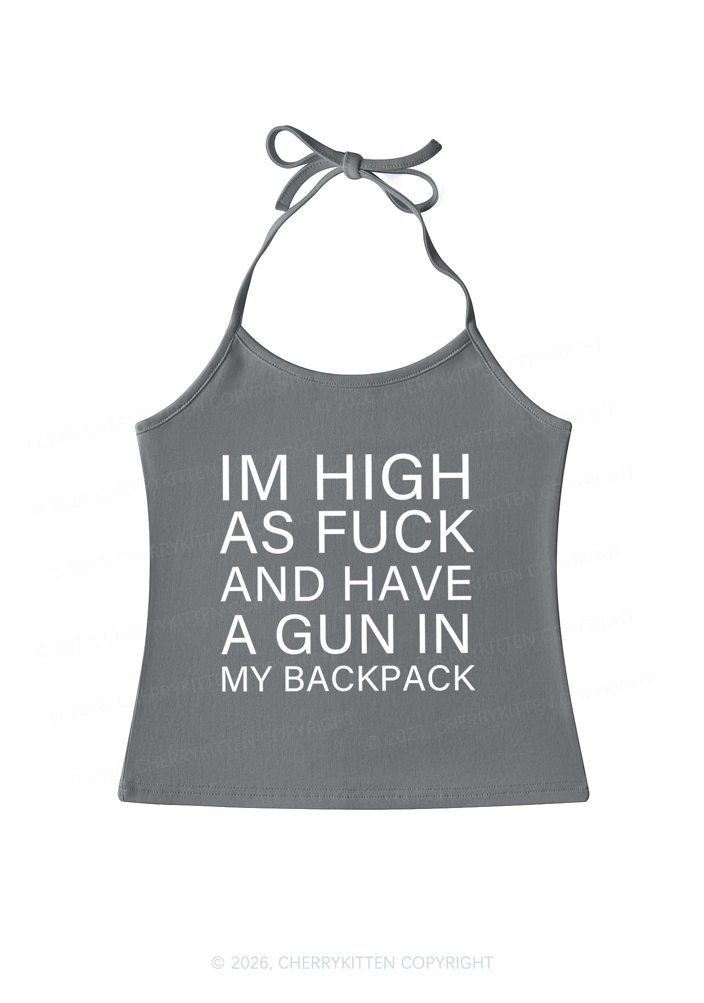 Im High Y2K Halter Neck Cami Cherrykitten - Image 10