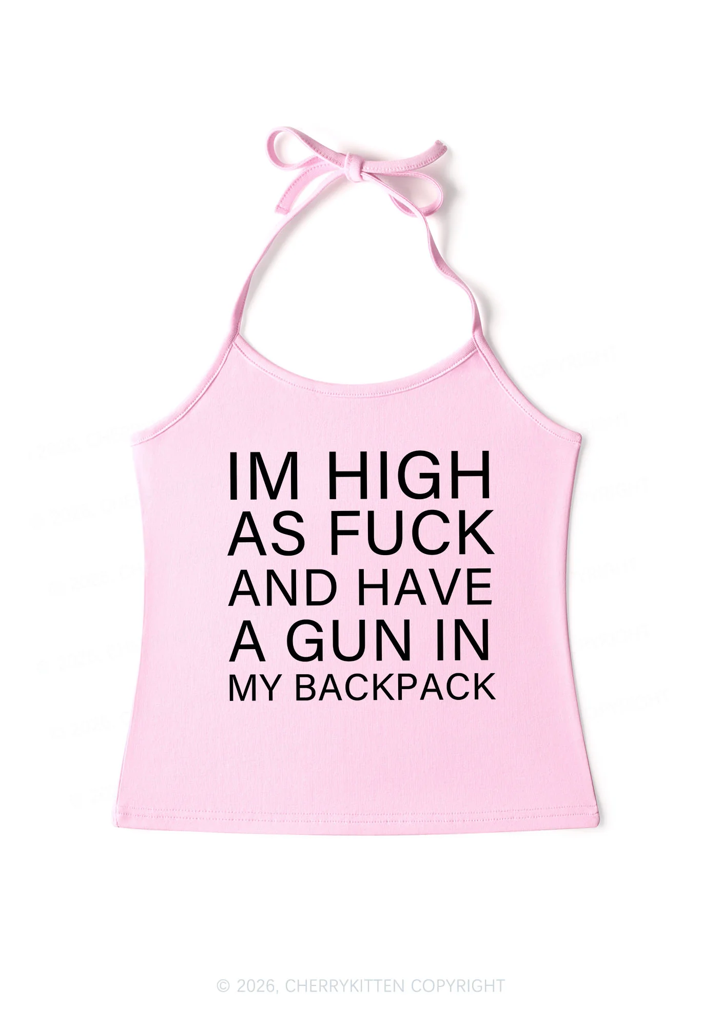Im High Y2K Halter Neck Cami Cherrykitten - Image 3