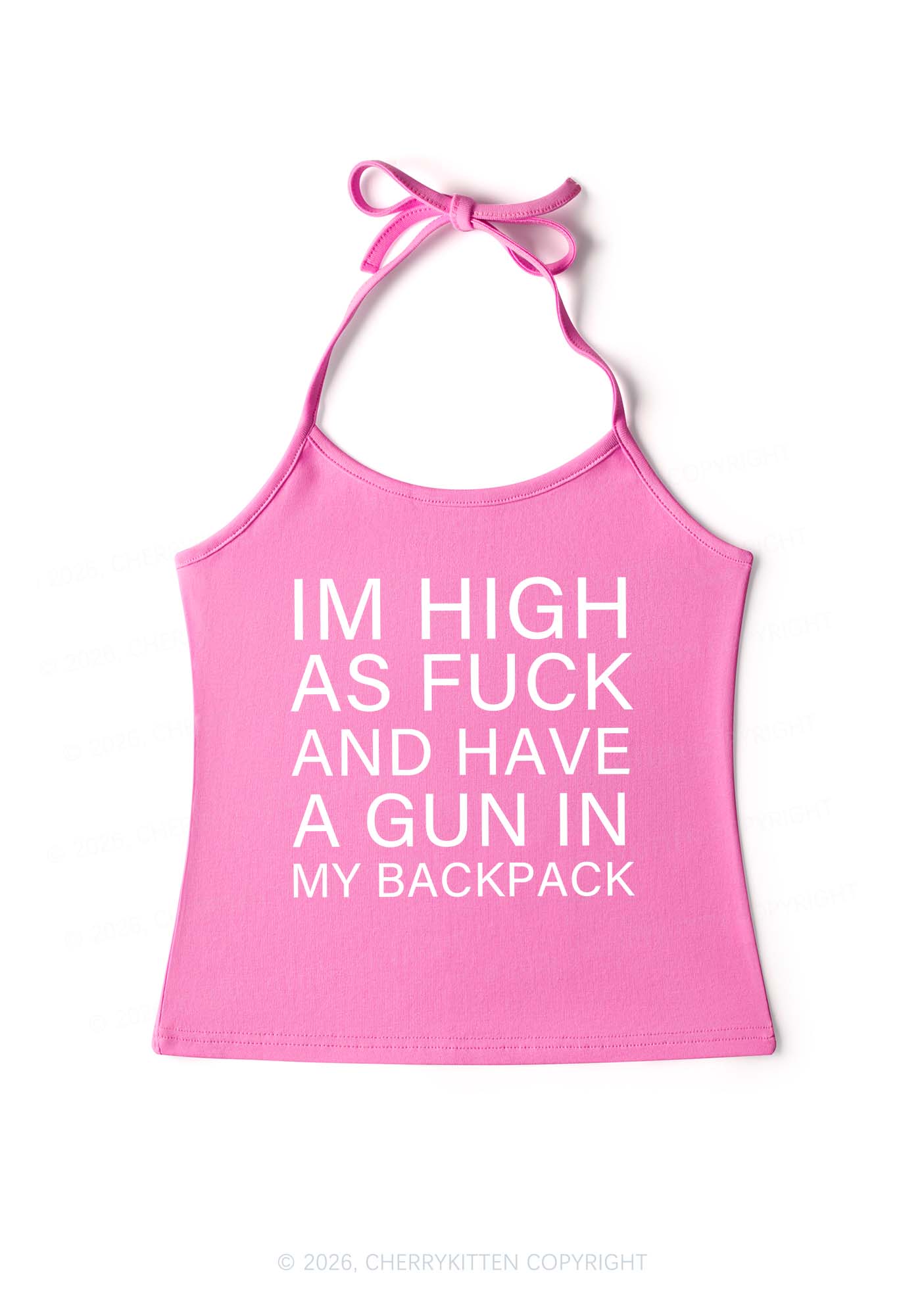 Im High Y2K Halter Neck Cami Cherrykitten - Image 4