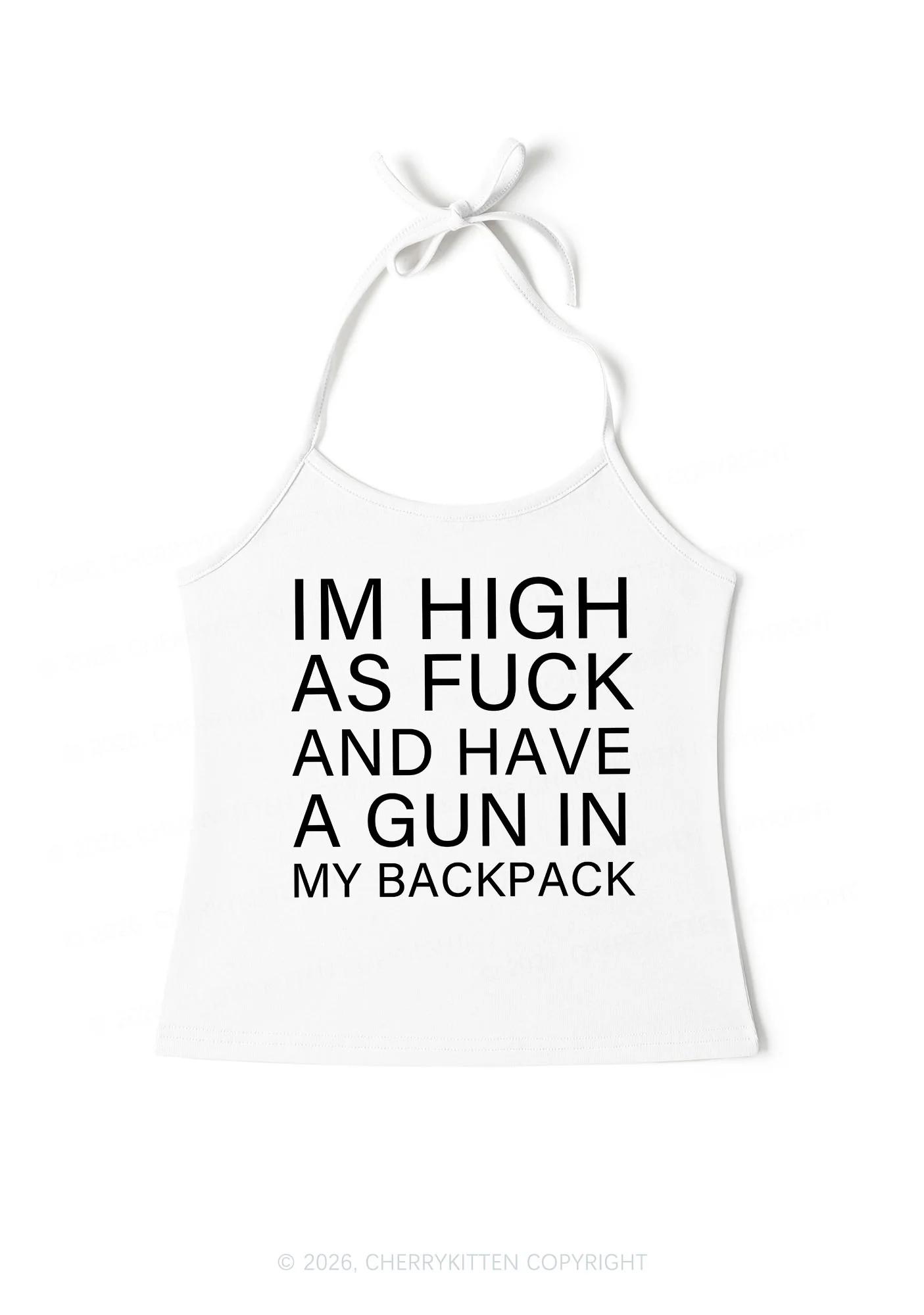 Im High Y2K Halter Neck Cami Cherrykitten - Image 5