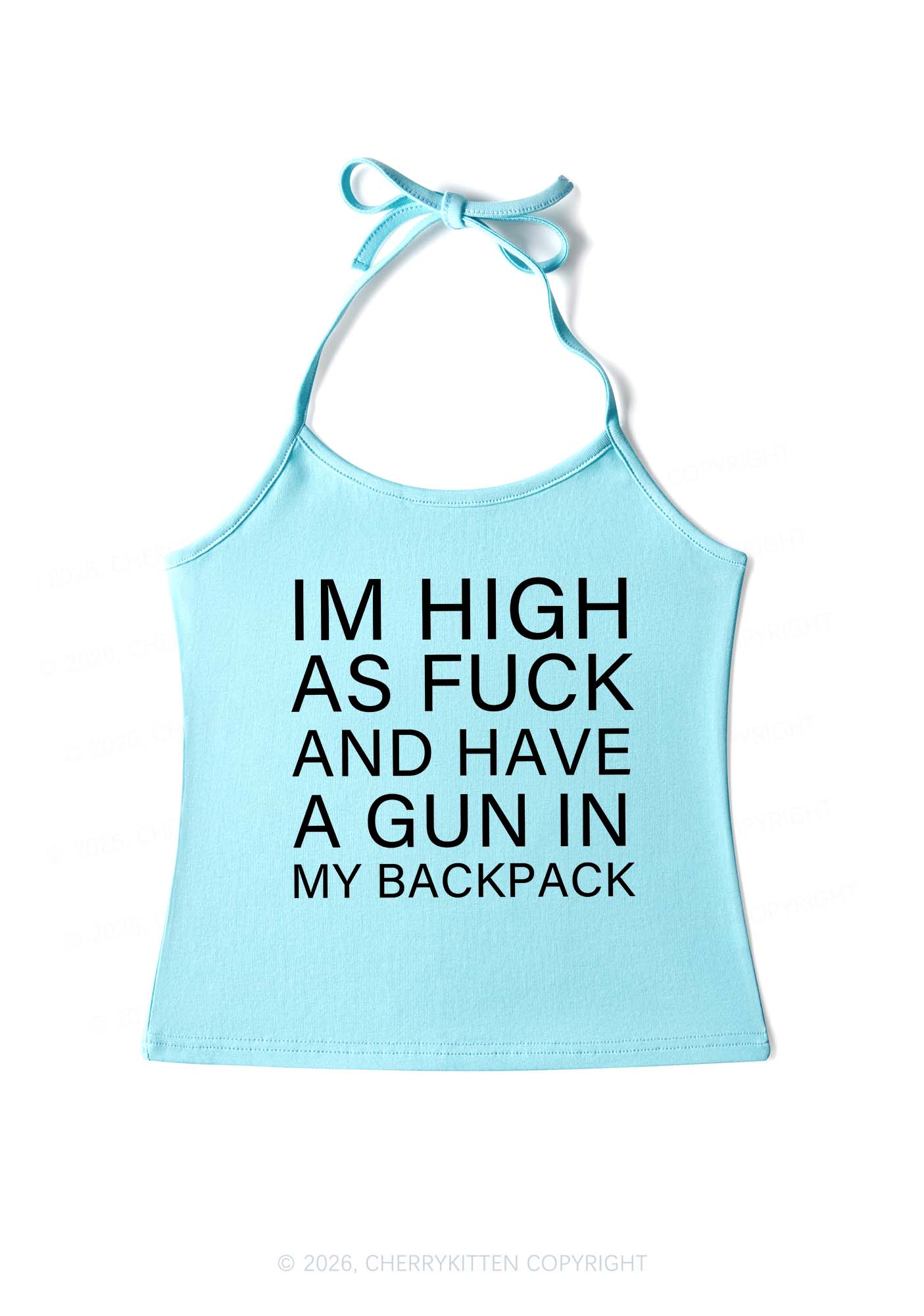 Im High Y2K Halter Neck Cami Cherrykitten - Image 9