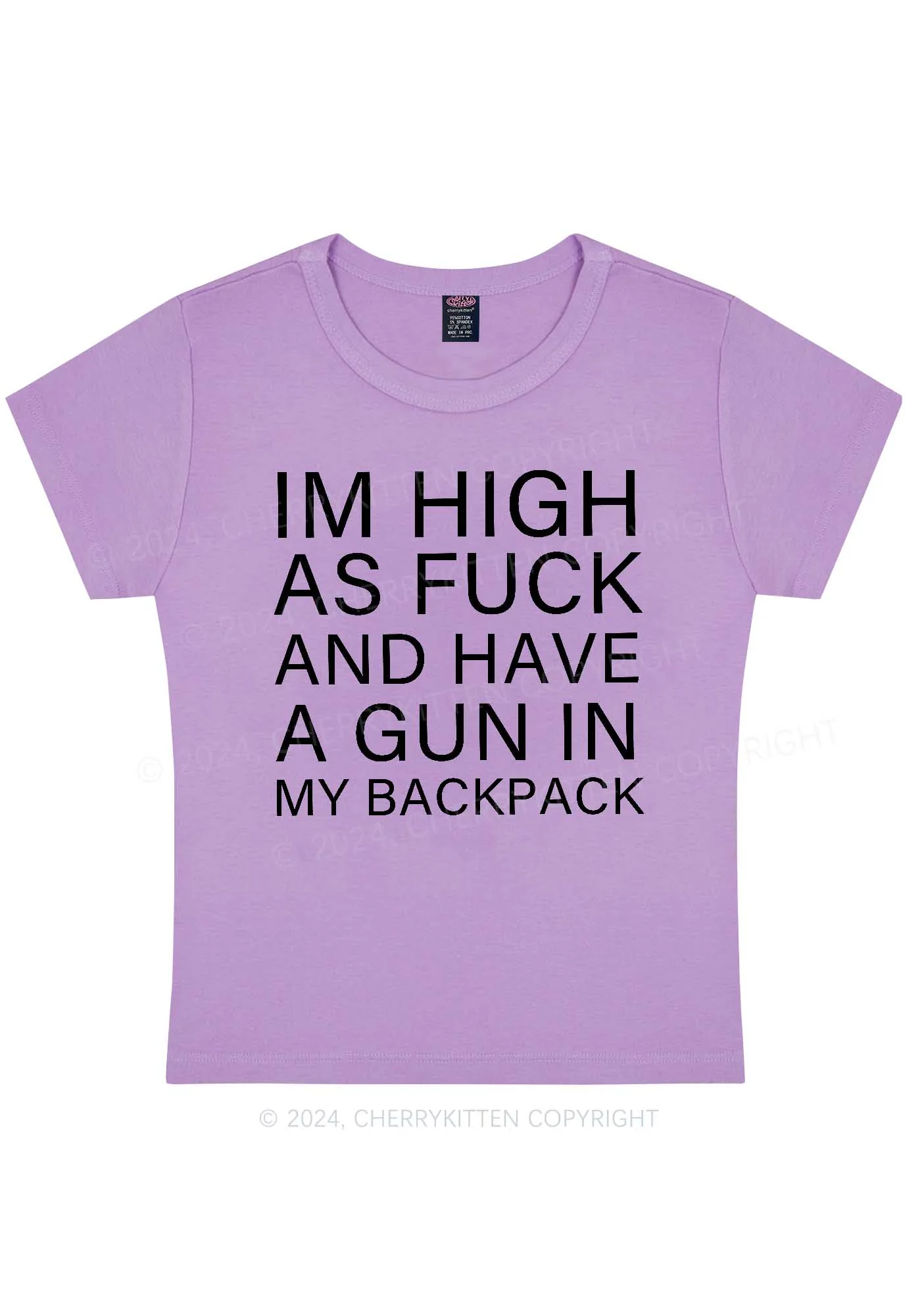 Im High Y2K Baby Tee Cherrykitten - Image 7