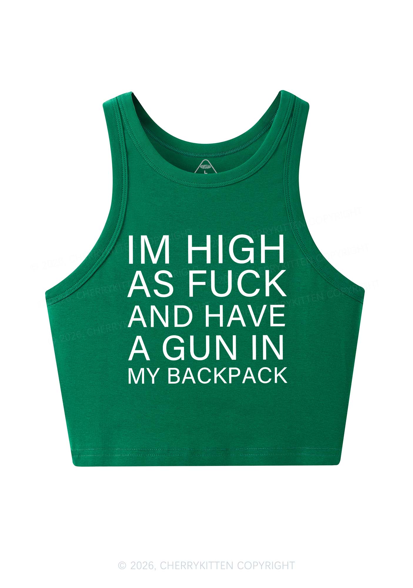 Im High Y2K Crop Tank Top Cherrykitten - Image 4