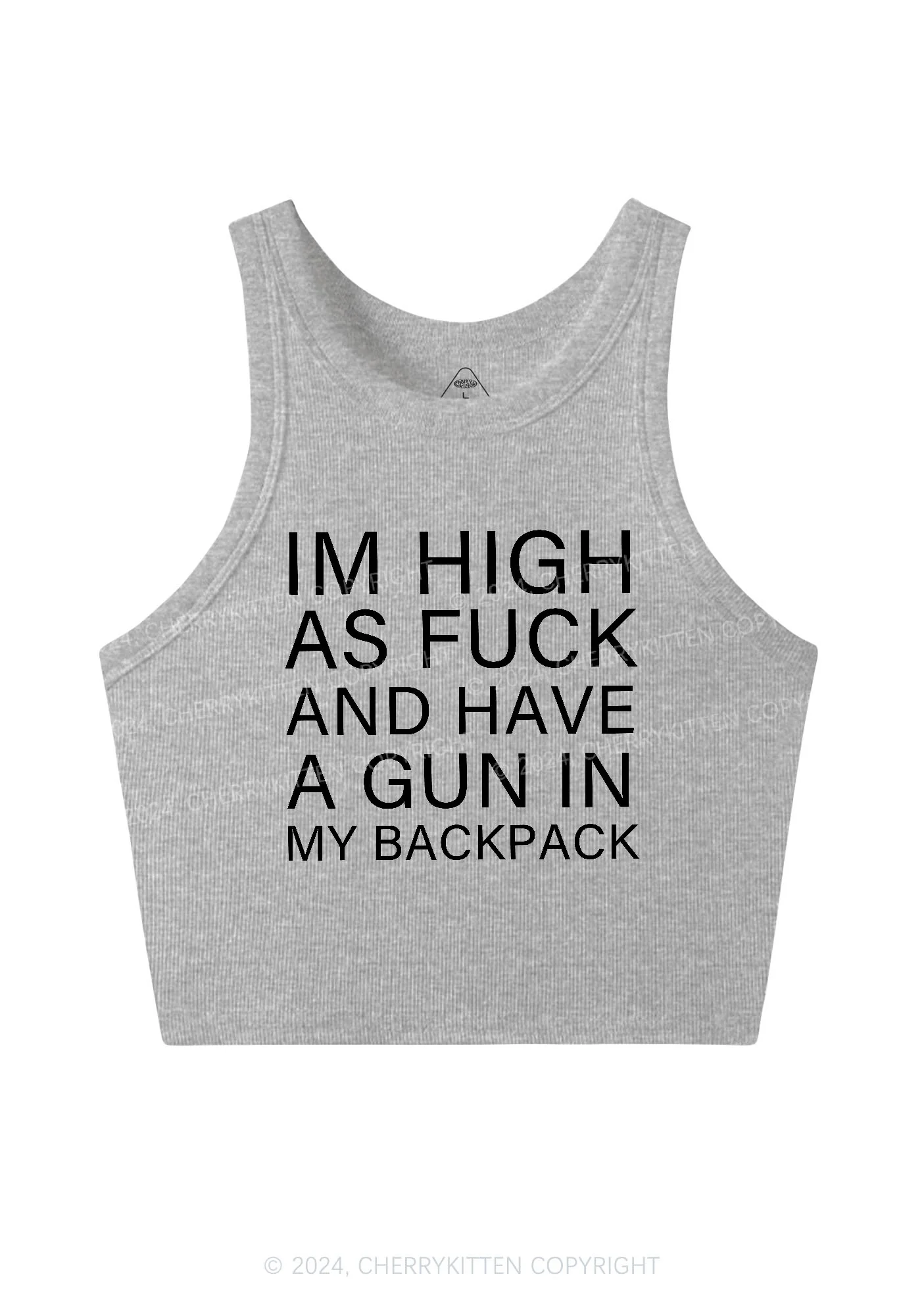 Im High Y2K Crop Tank Top Cherrykitten - Image 5