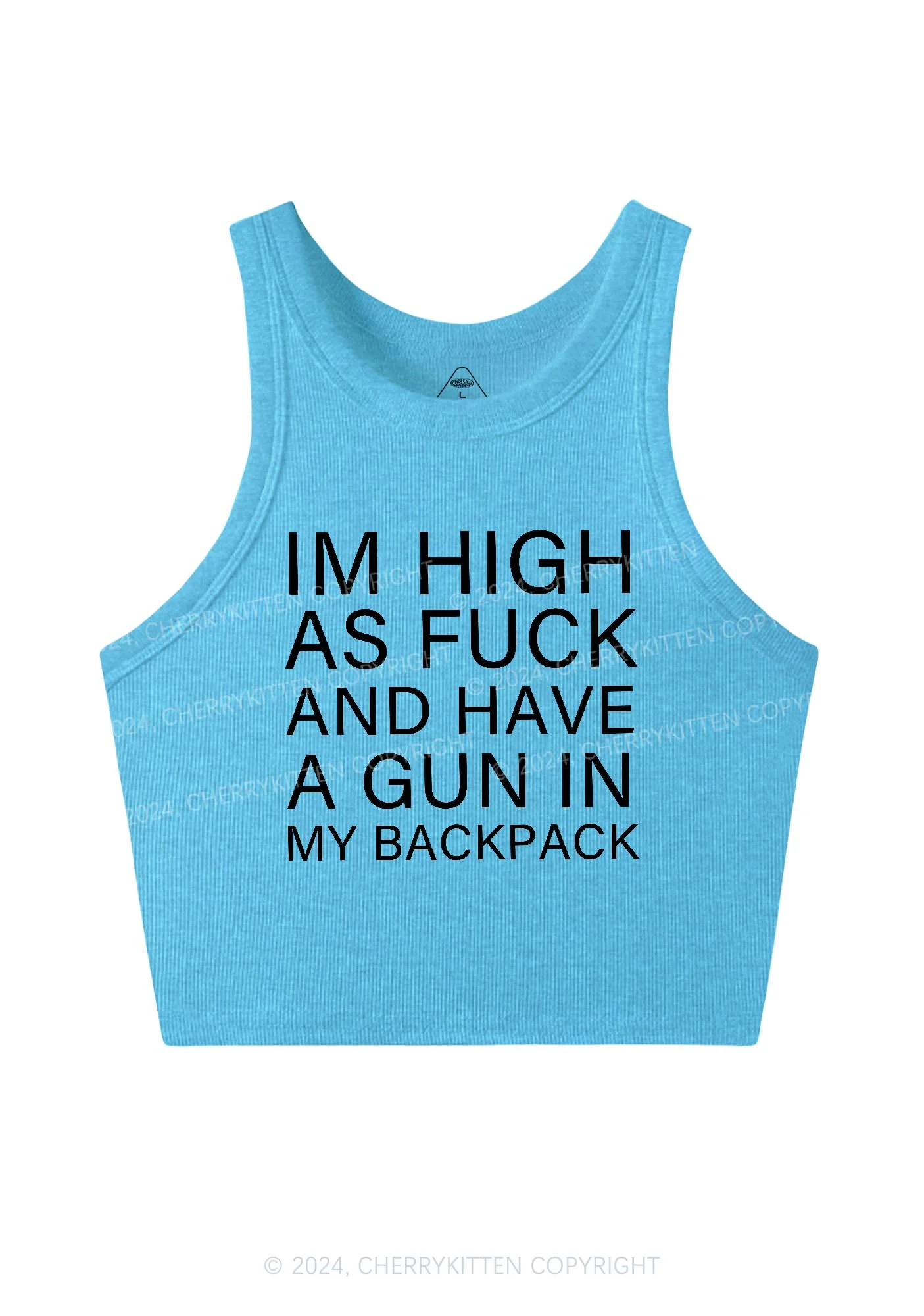 Im High Y2K Crop Tank Top Cherrykitten - Image 6