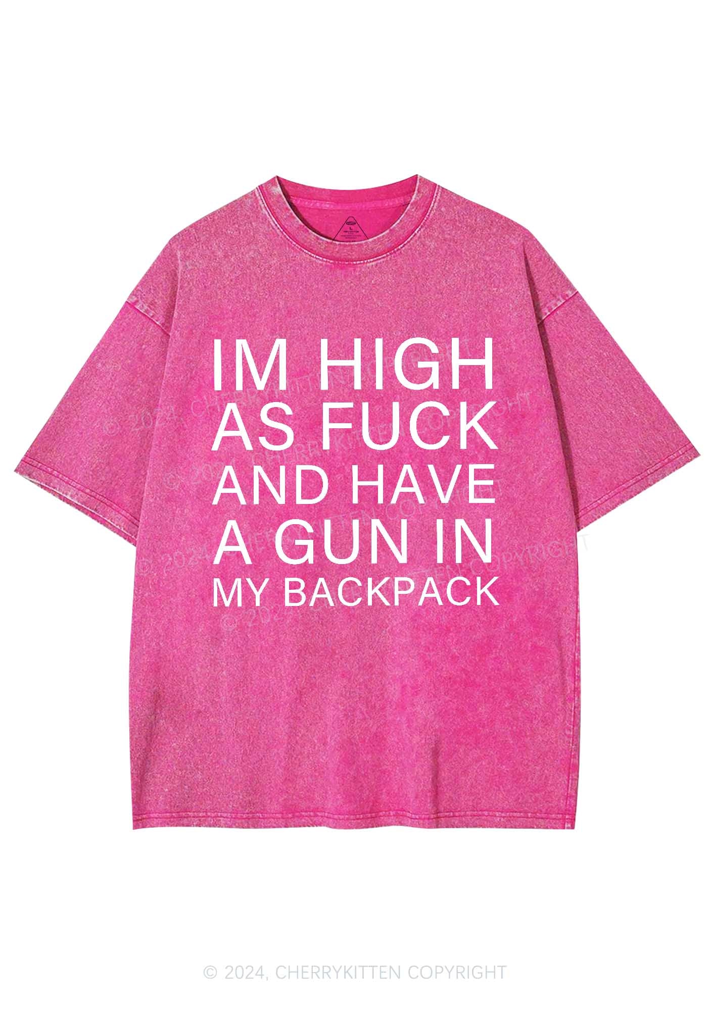 Im High Y2K Washed Tee Cherrykitten - Image 3