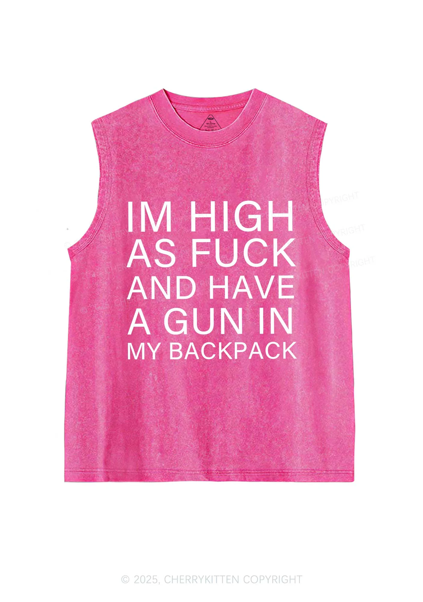 Im High Y2K Washed Tank Cherrykitten - Image 3