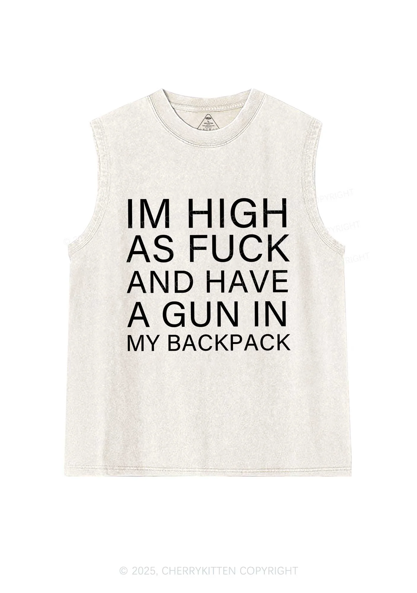 Im High Y2K Washed Tank Cherrykitten - Image 4