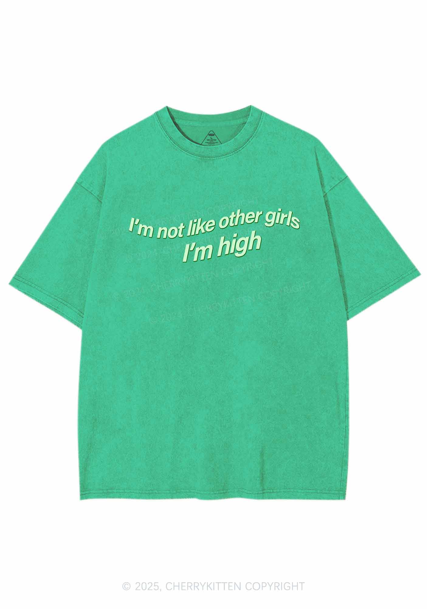 Im High Girl Y2K Washed Tee Cherrykitten - Image 8