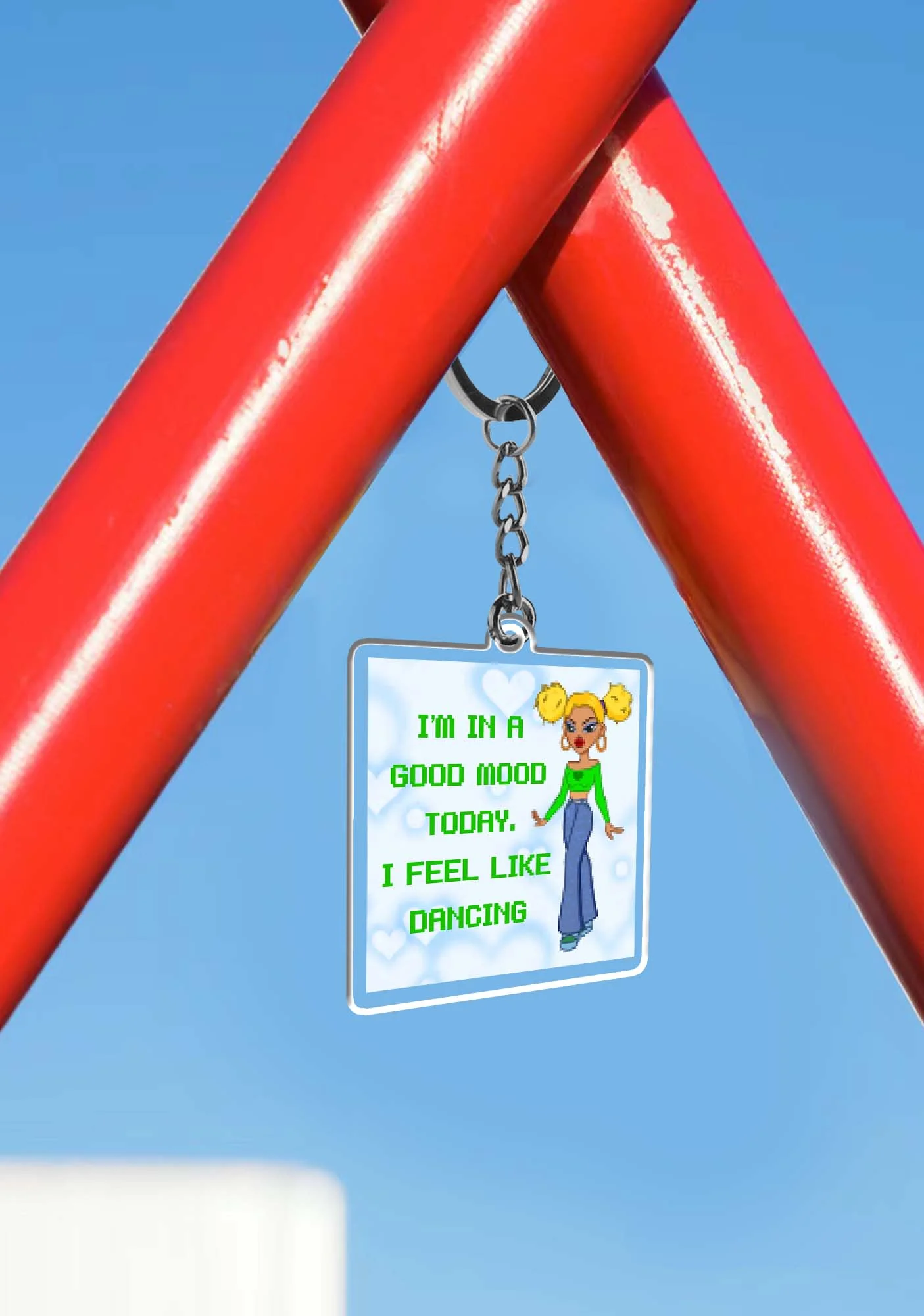 I'm In Good Mood 1Pc Y2K Keychain Cherrykitten - Image 3