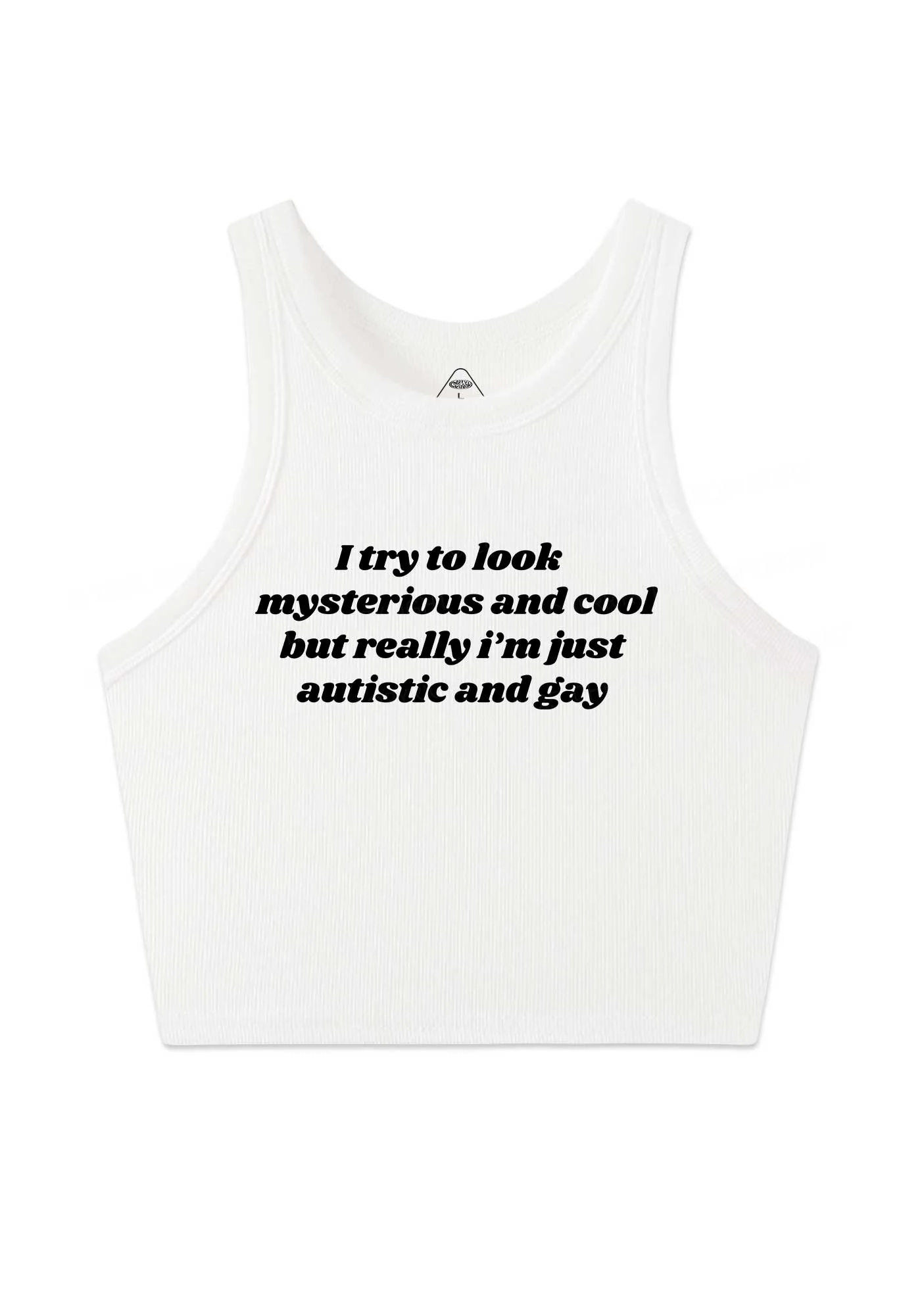 Im Just Autistic And Gay Pride Y2K Crop Tank Top Cherrykitten - Image 4