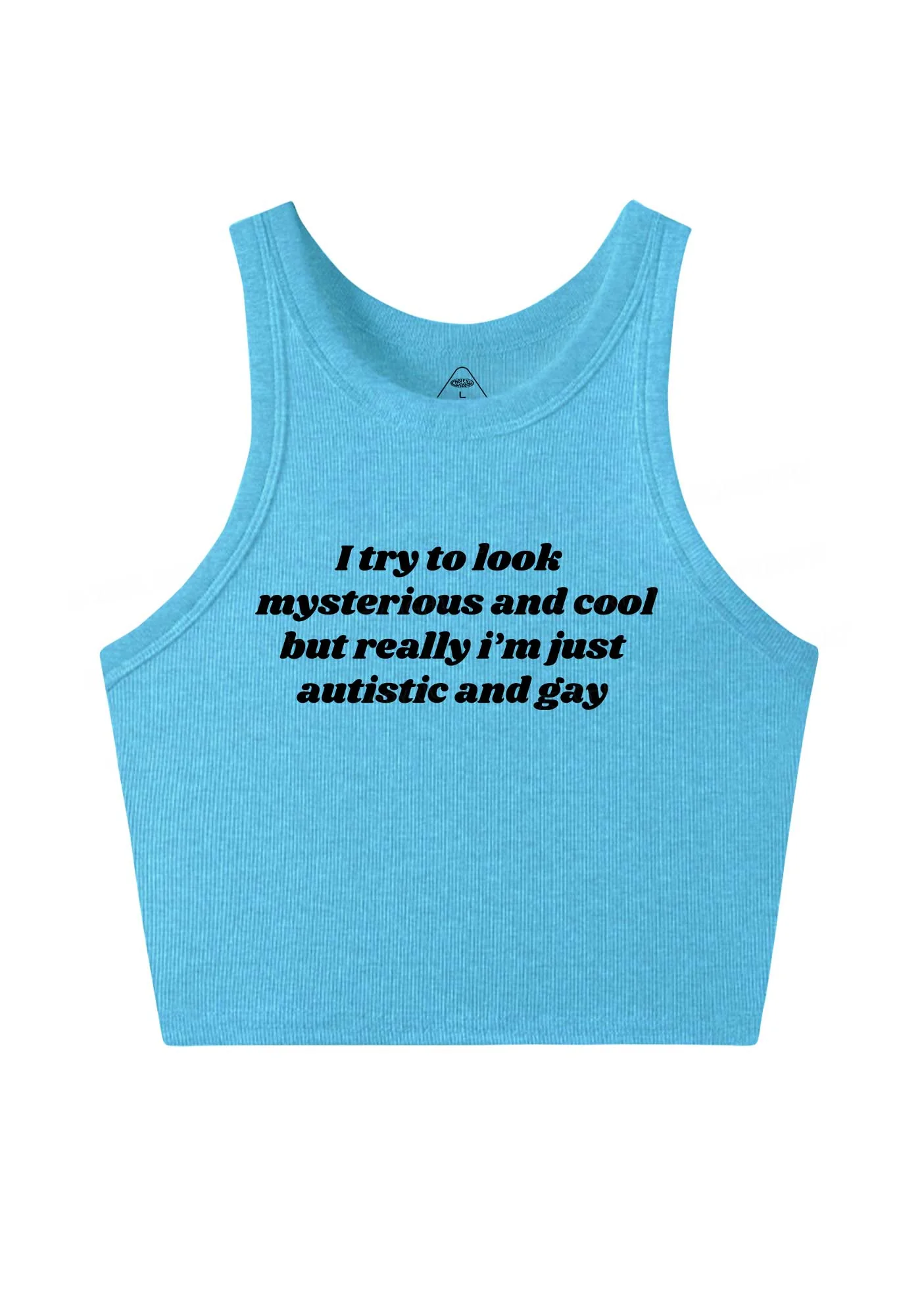 Im Just Autistic And Gay Pride Y2K Crop Tank Top Cherrykitten - Image 5
