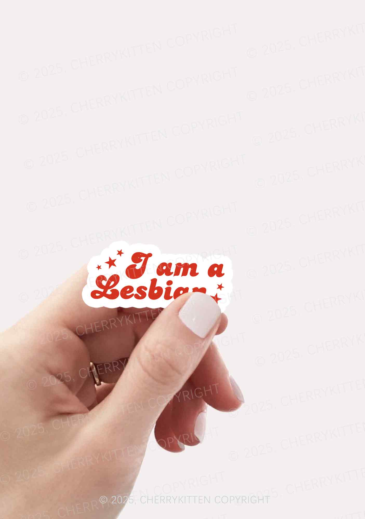 Im Lesbian Pride 1Pc Y2K Sticker Cherrykitten - Image 2