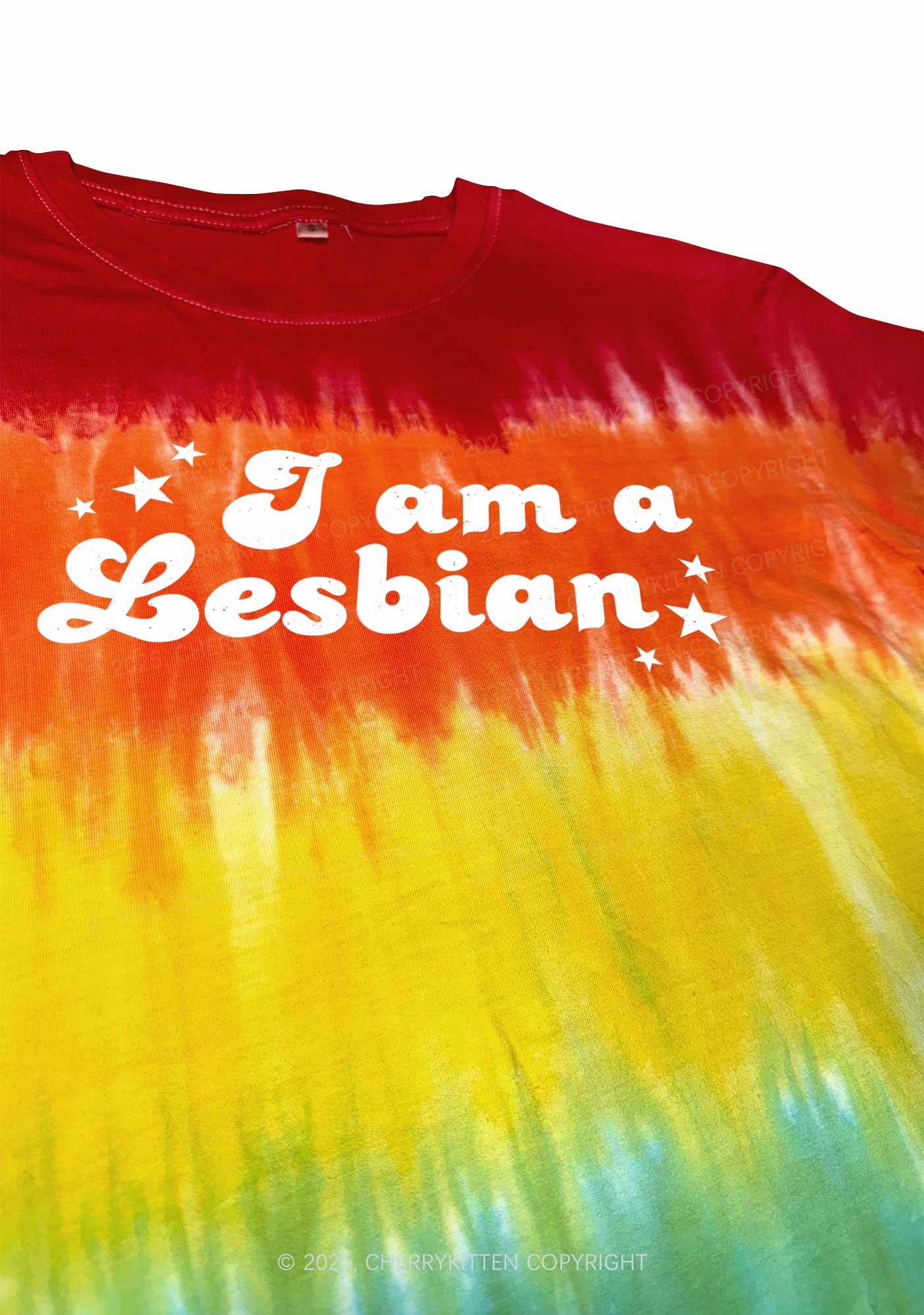 Im Lesbian Pride Y2K Tie Dye Shirts Cherrykitten - Image 3