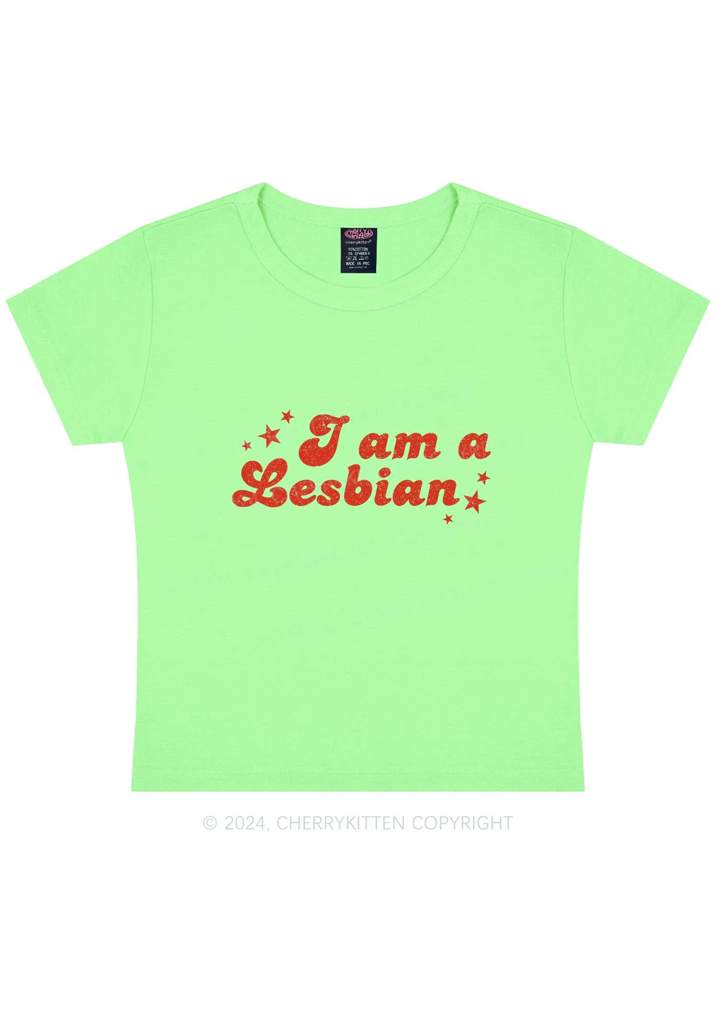 I'm Lesbian Y2K Baby Tee Cherrykitten - Image 10