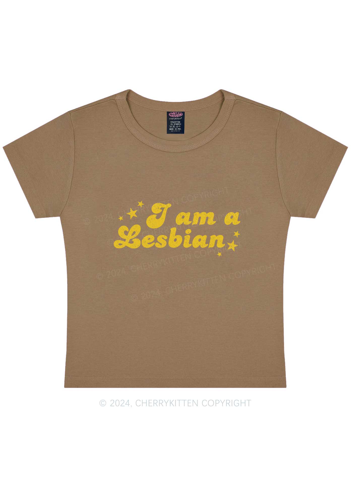 I'm Lesbian Y2K Baby Tee Cherrykitten - Image 11