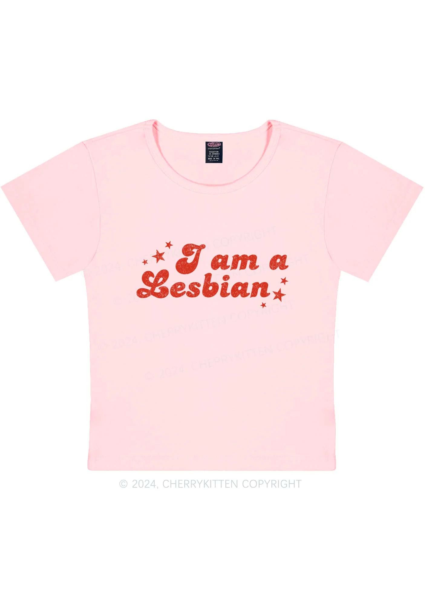 I'm Lesbian Y2K Baby Tee Cherrykitten - Image 7