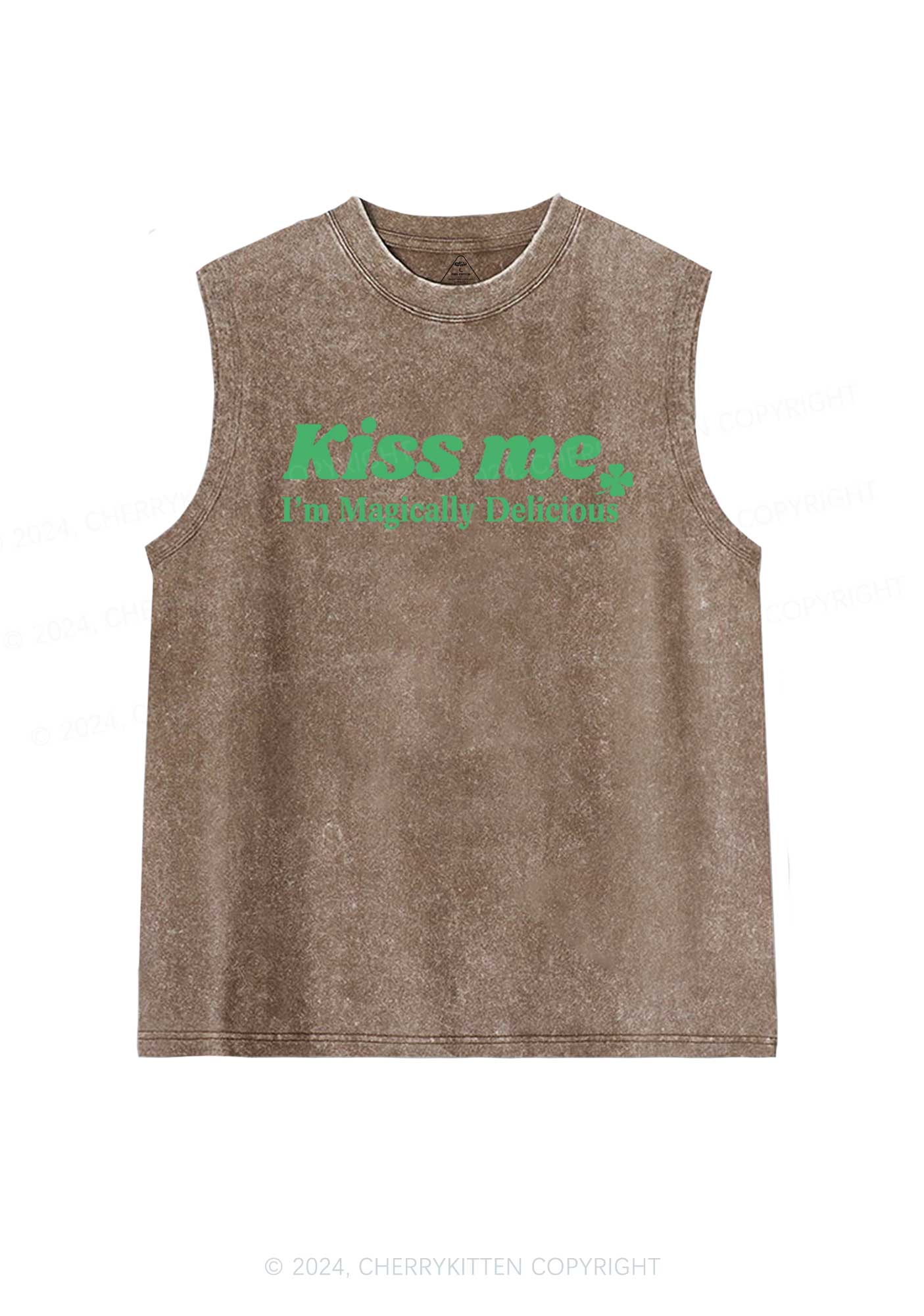 Im Magically Delicious St Patricks Y2K Washed Tank Cherrykitten - Image 6