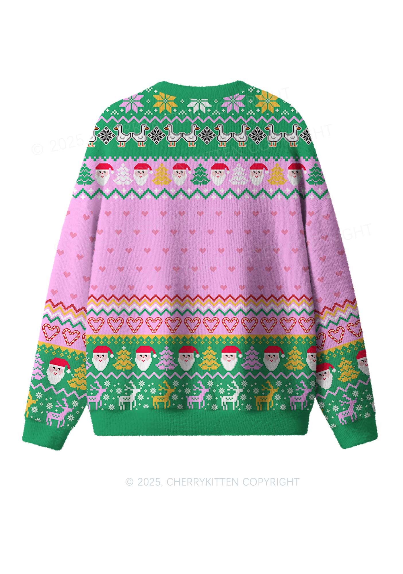 Im Not Going Goose Y2K Christmas Knit Sweatshirt Cherrykitten - Image 2