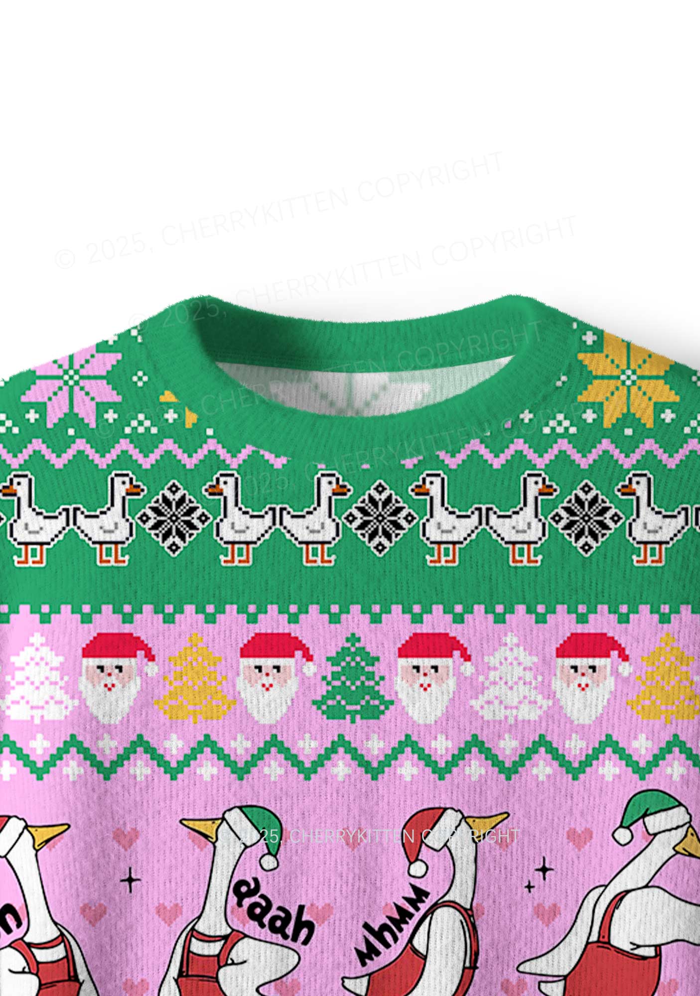 Im Not Going Goose Y2K Christmas Knit Sweatshirt Cherrykitten - Image 5