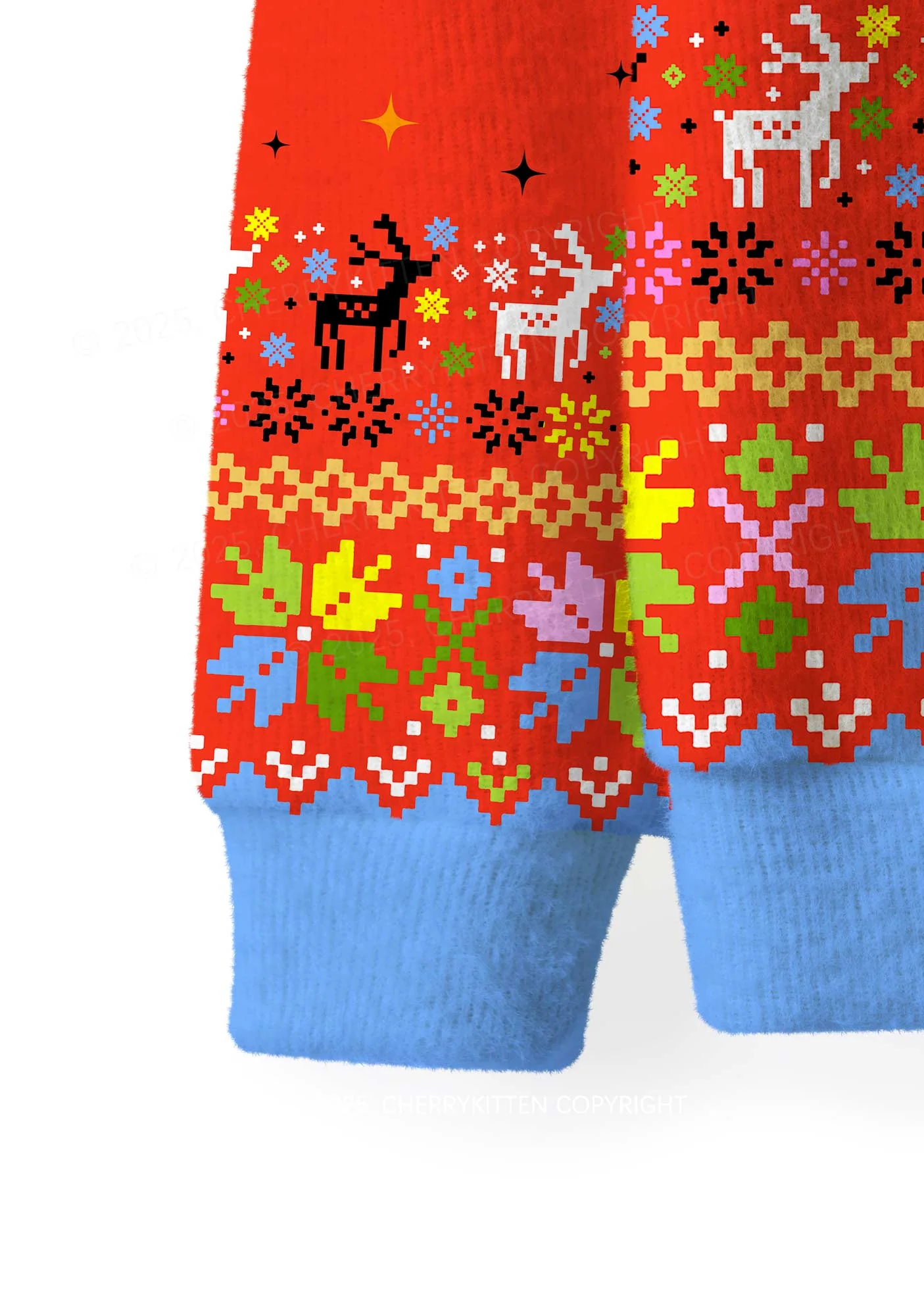 Im Not Going Y2K Christmas Knit Sweatshirt Cherrykitten - Image 3
