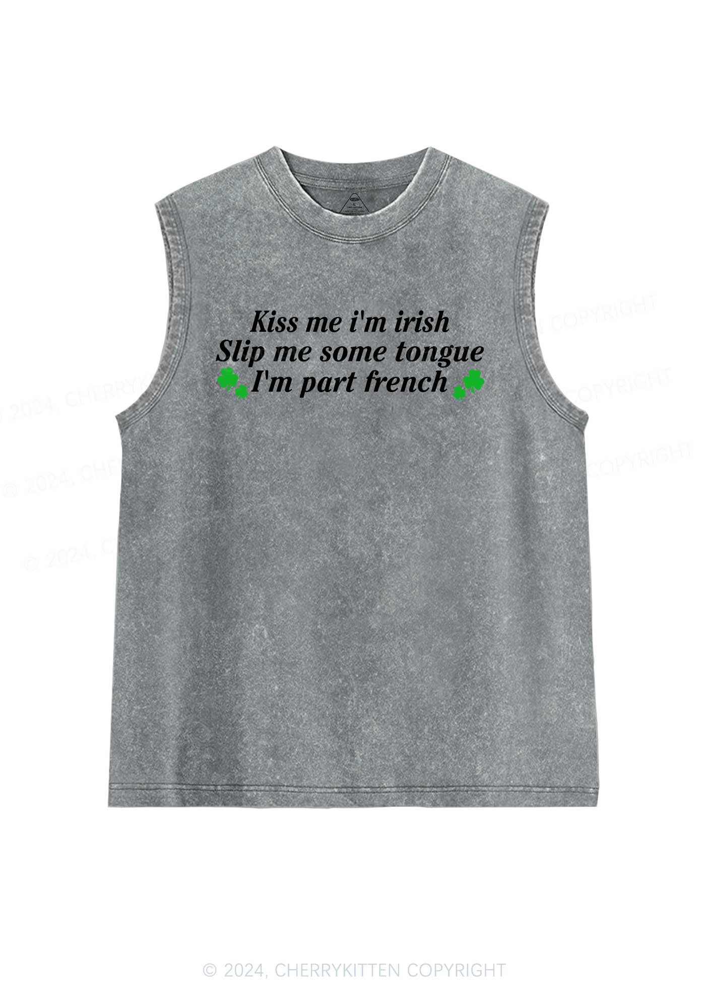 Im Part French St Patricks Y2K Washed Tank Cherrykitten - Image 7