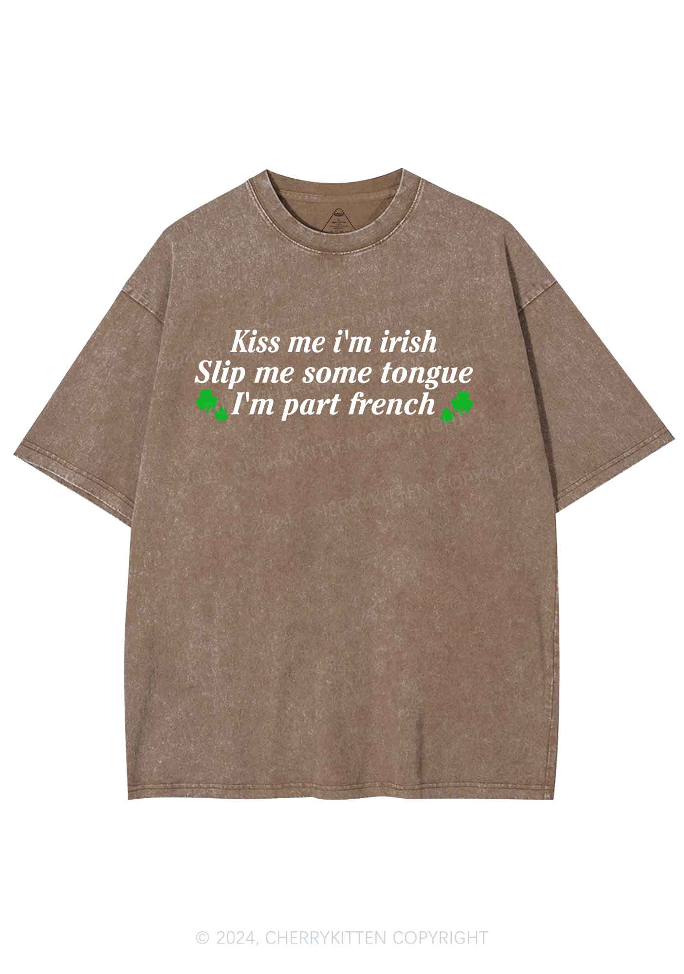 Im Part French St Patricks Y2K Washed Tee Cherrykitten - Image 9