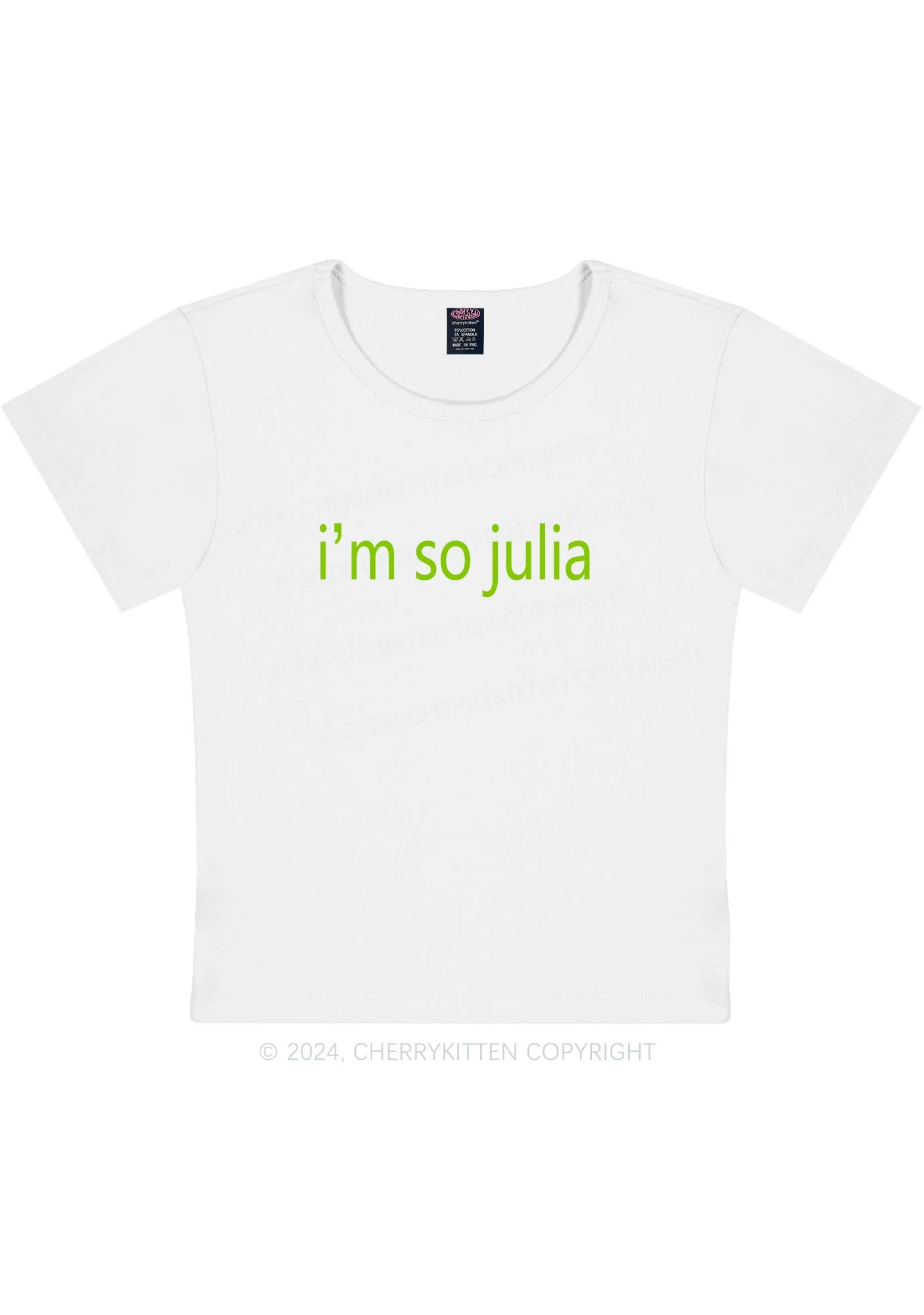 I'm So Julia Y2K Baby Tee Cherrykitten - Image 4