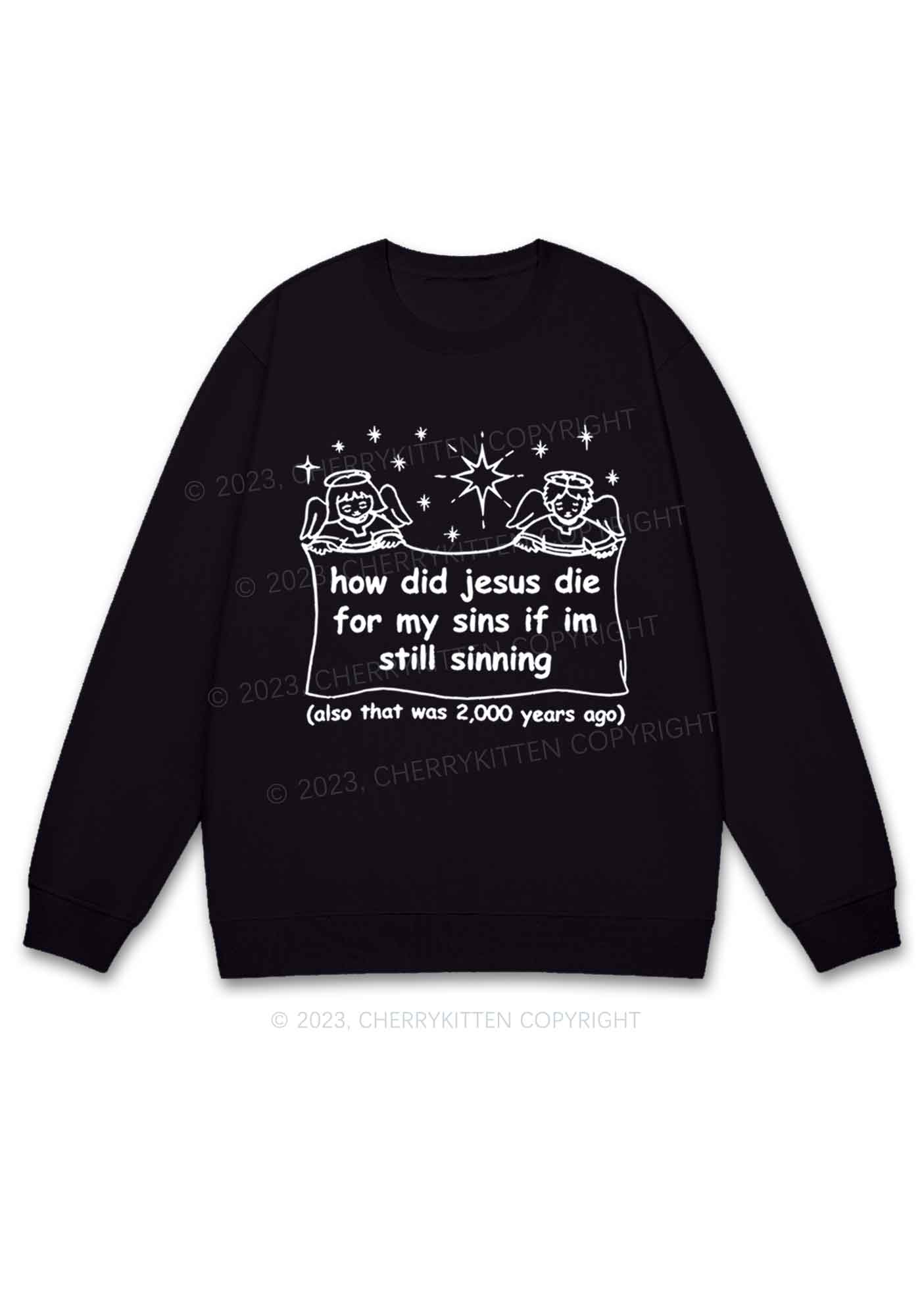 I'm Still Sinning Y2K Sweatshirt Cherrykitten - Image 3