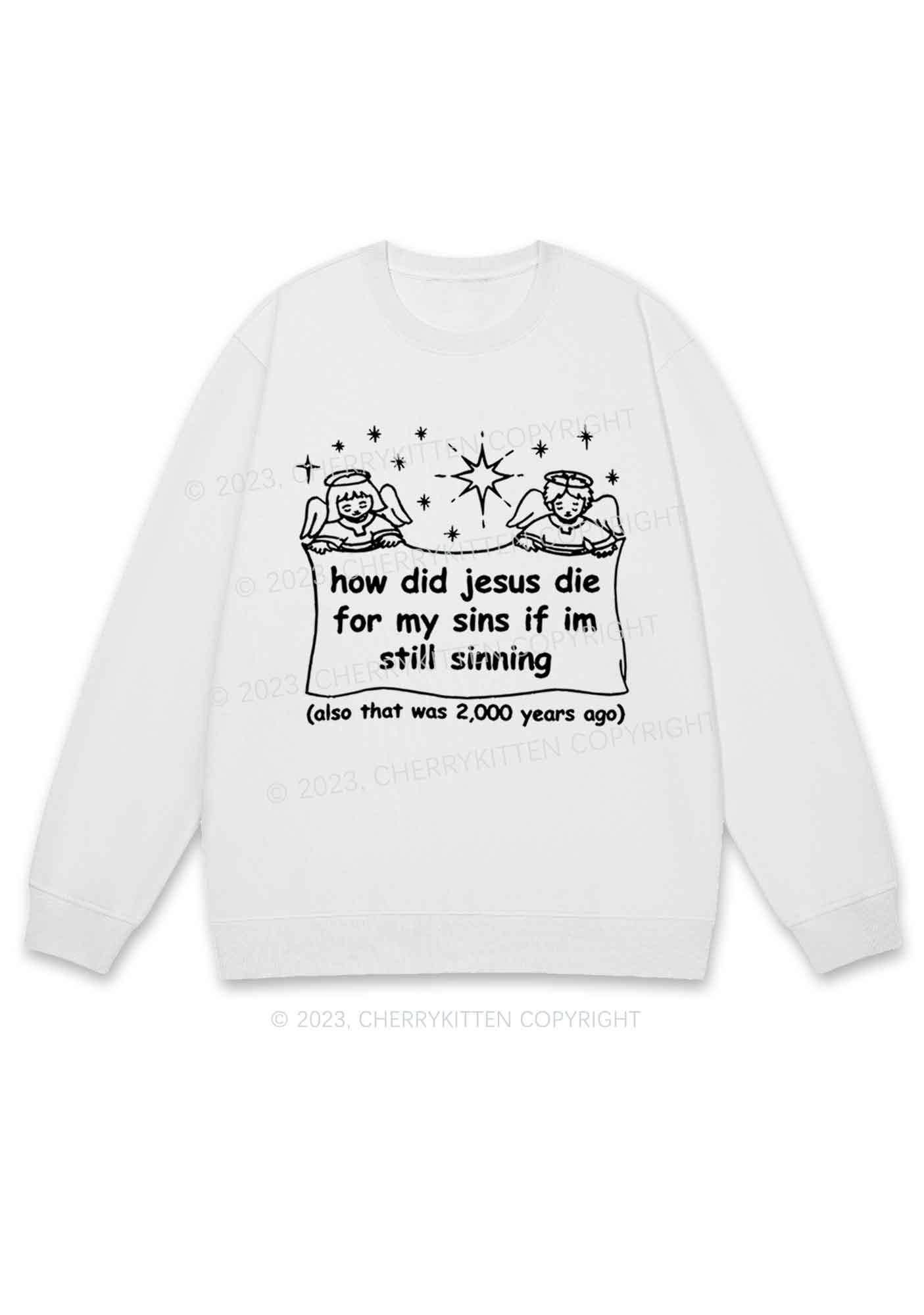 I'm Still Sinning Y2K Sweatshirt Cherrykitten - Image 4