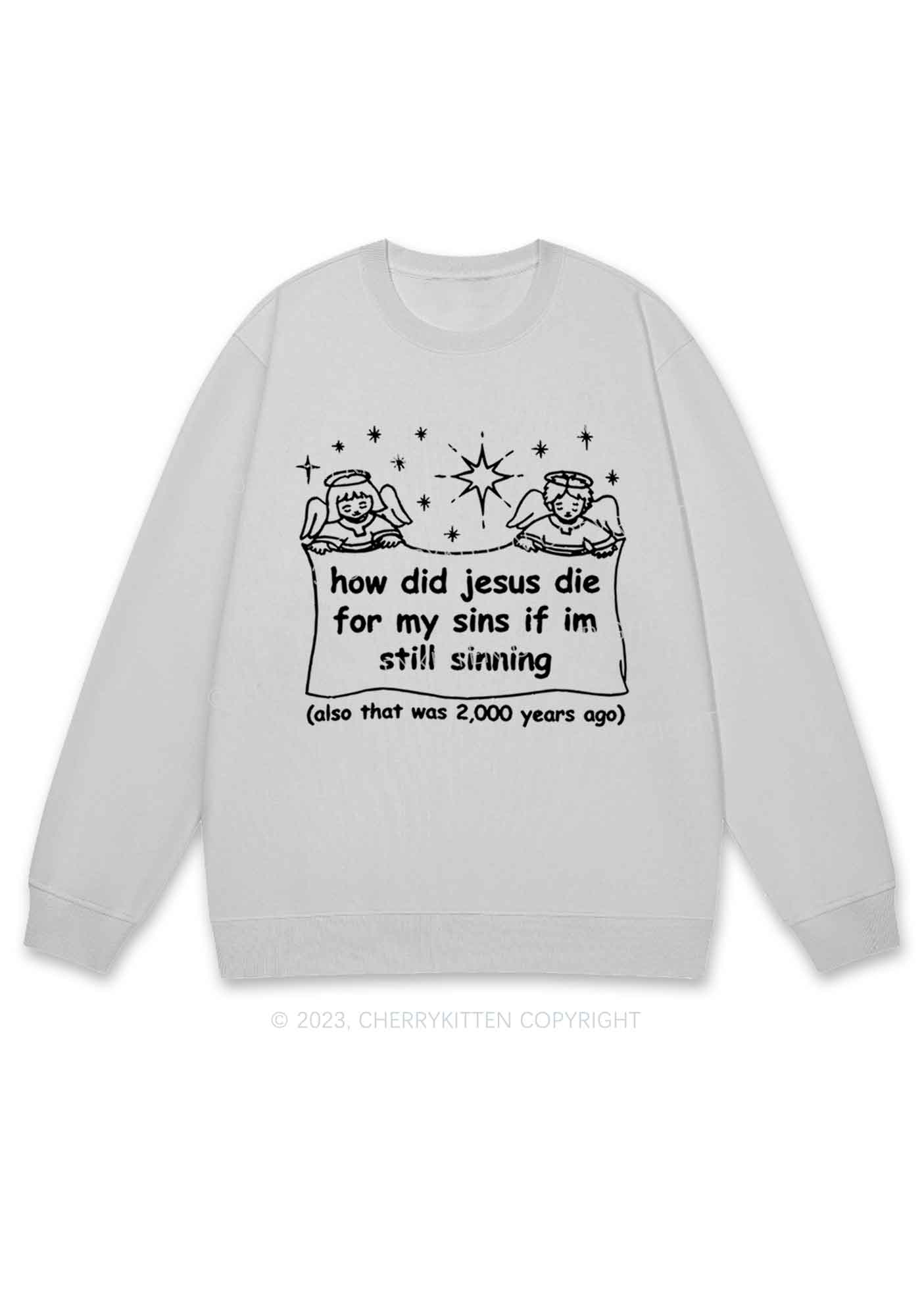 I'm Still Sinning Y2K Sweatshirt Cherrykitten - Image 5