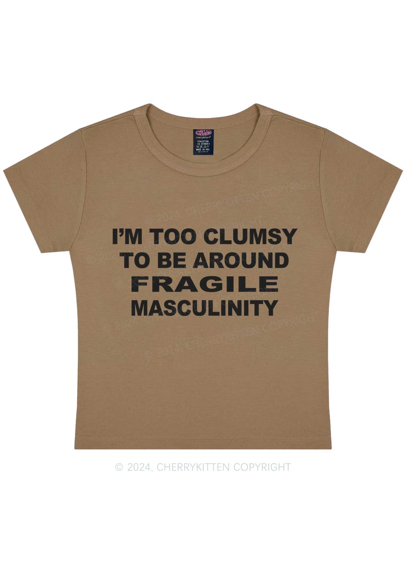 I'm Too Clumsy Y2K Baby Tee Cherrykitten - Image 11