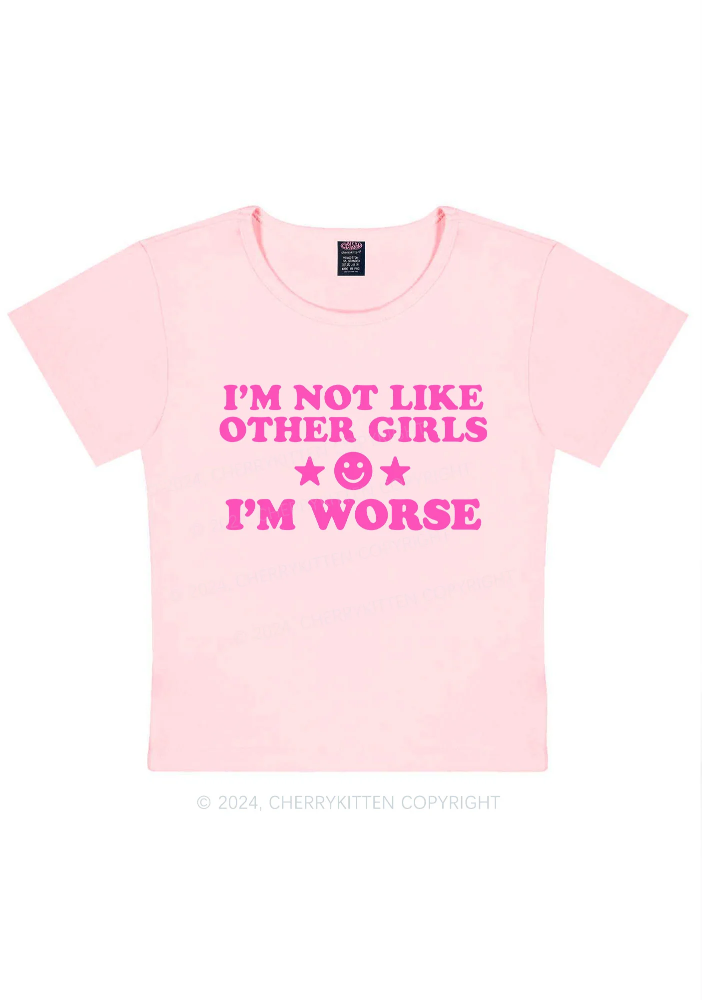I'm Worse Y2k Baby Tee - Image 11