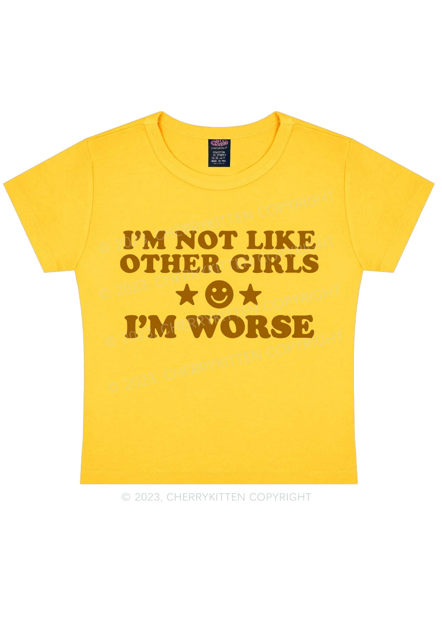I'm Worse Y2k Baby Tee - Image 7