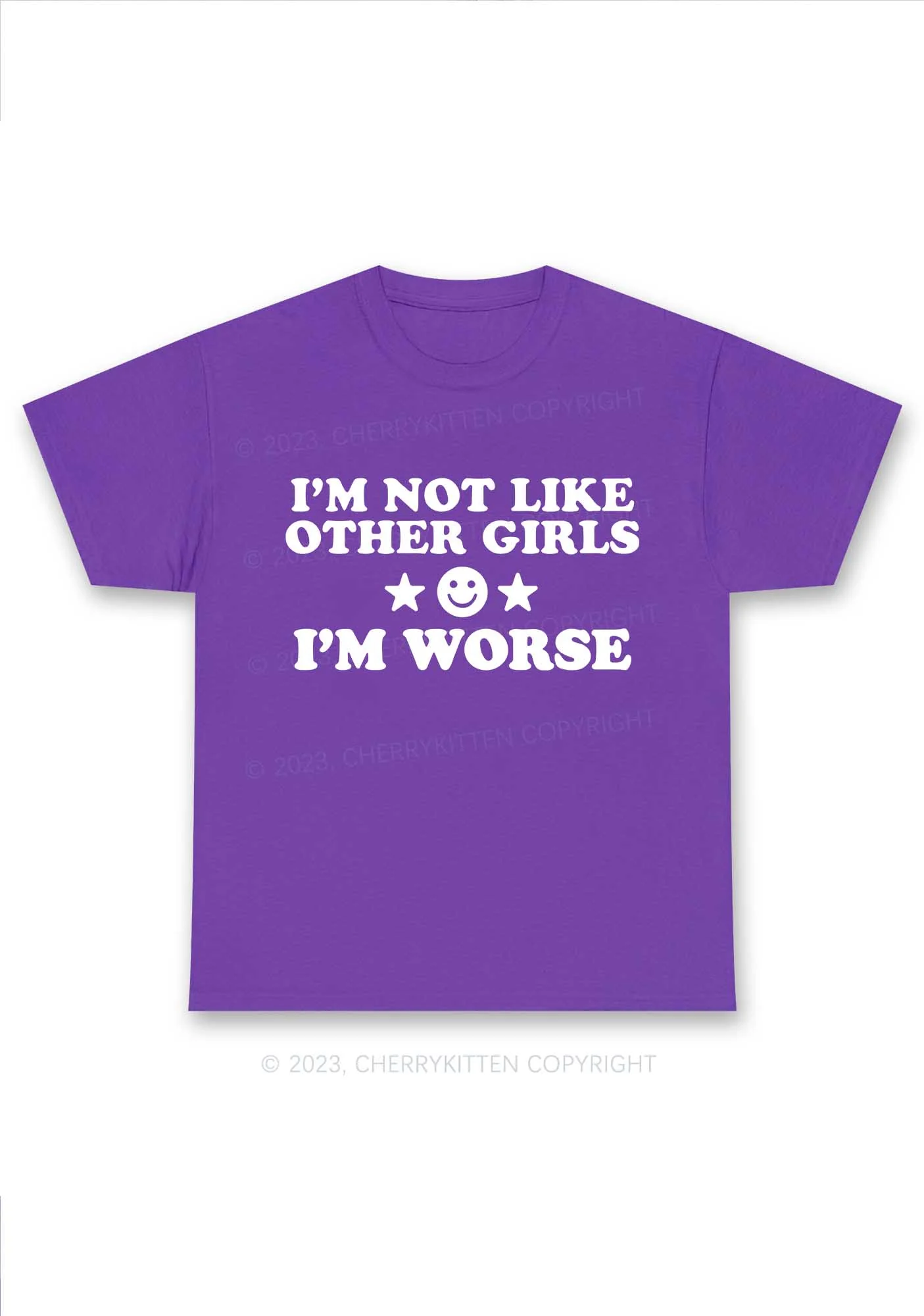 I'm Worse Y2K Chunky Shirt Cherrykitten - Image 3