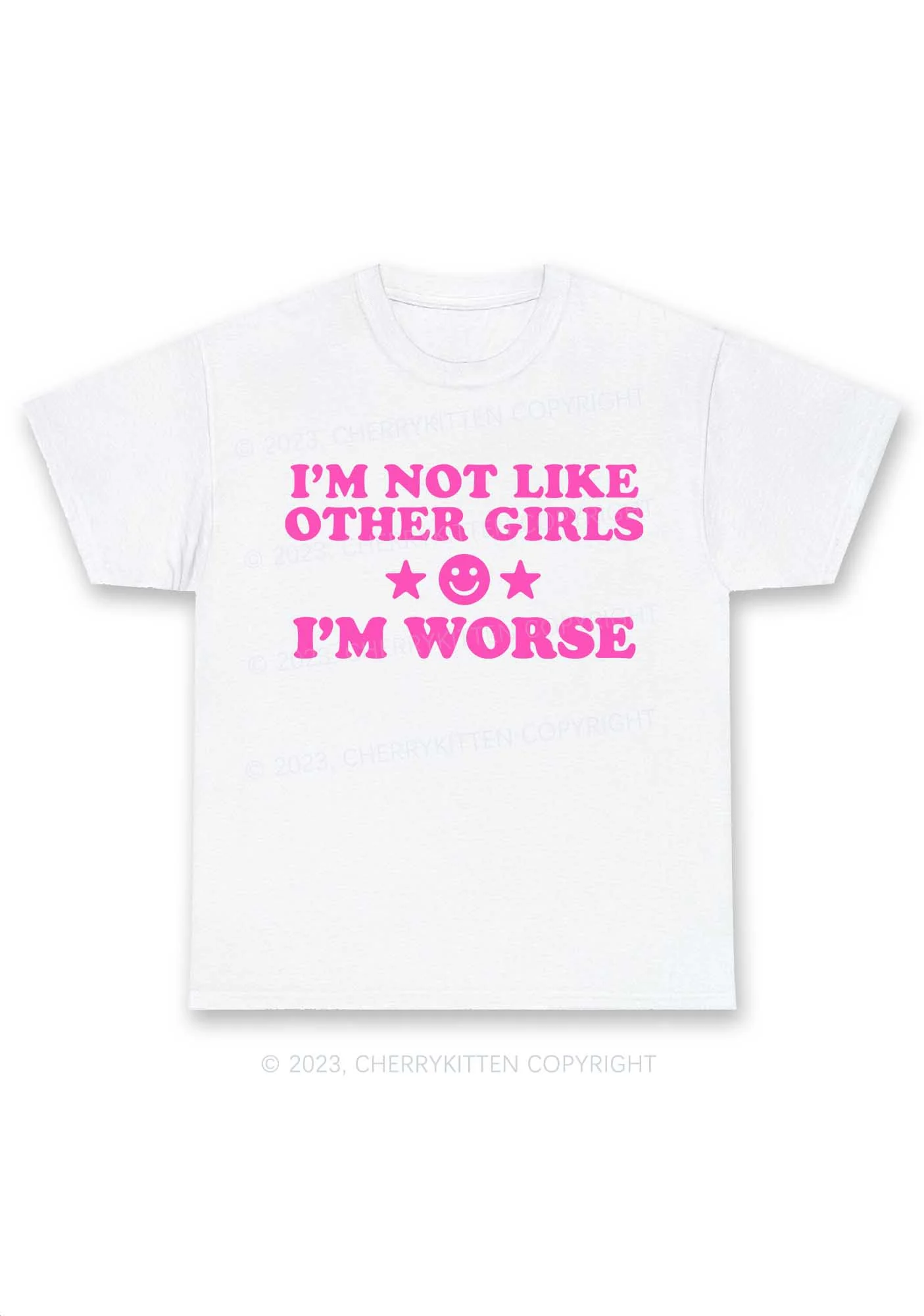I'm Worse Y2K Chunky Shirt Cherrykitten - Image 4
