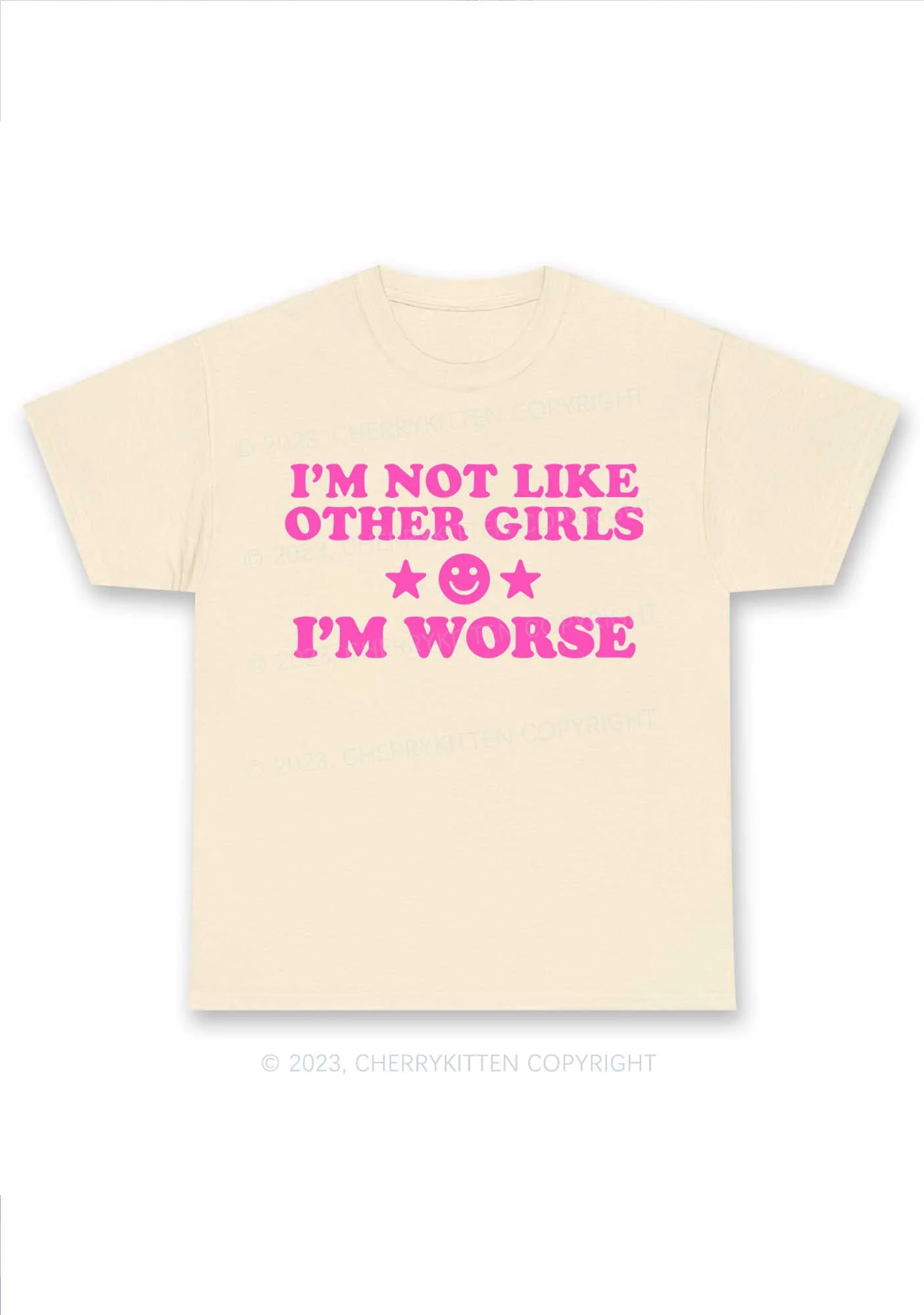 I'm Worse Y2K Chunky Shirt Cherrykitten - Image 5
