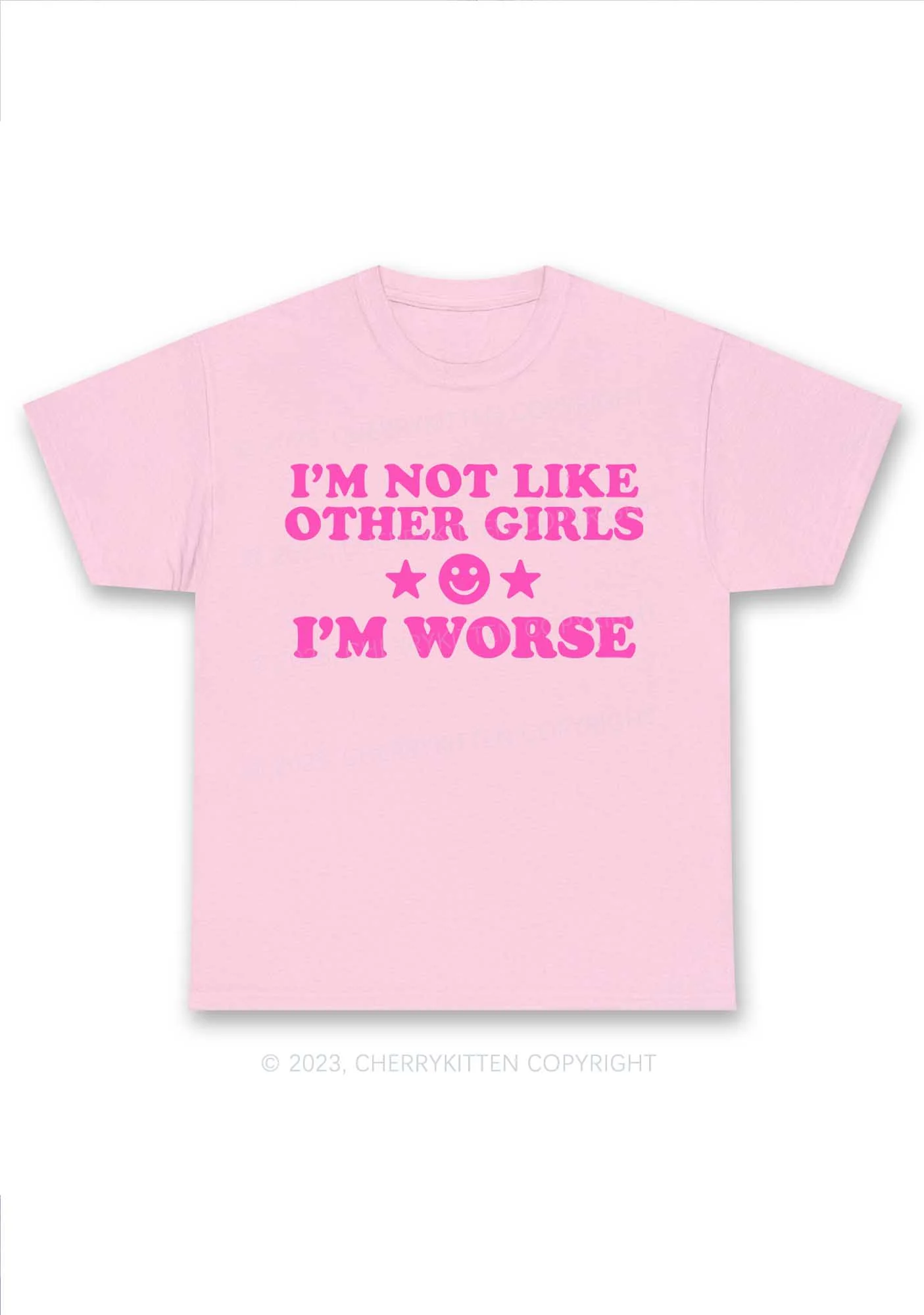 I'm Worse Y2K Chunky Shirt Cherrykitten - Image 6