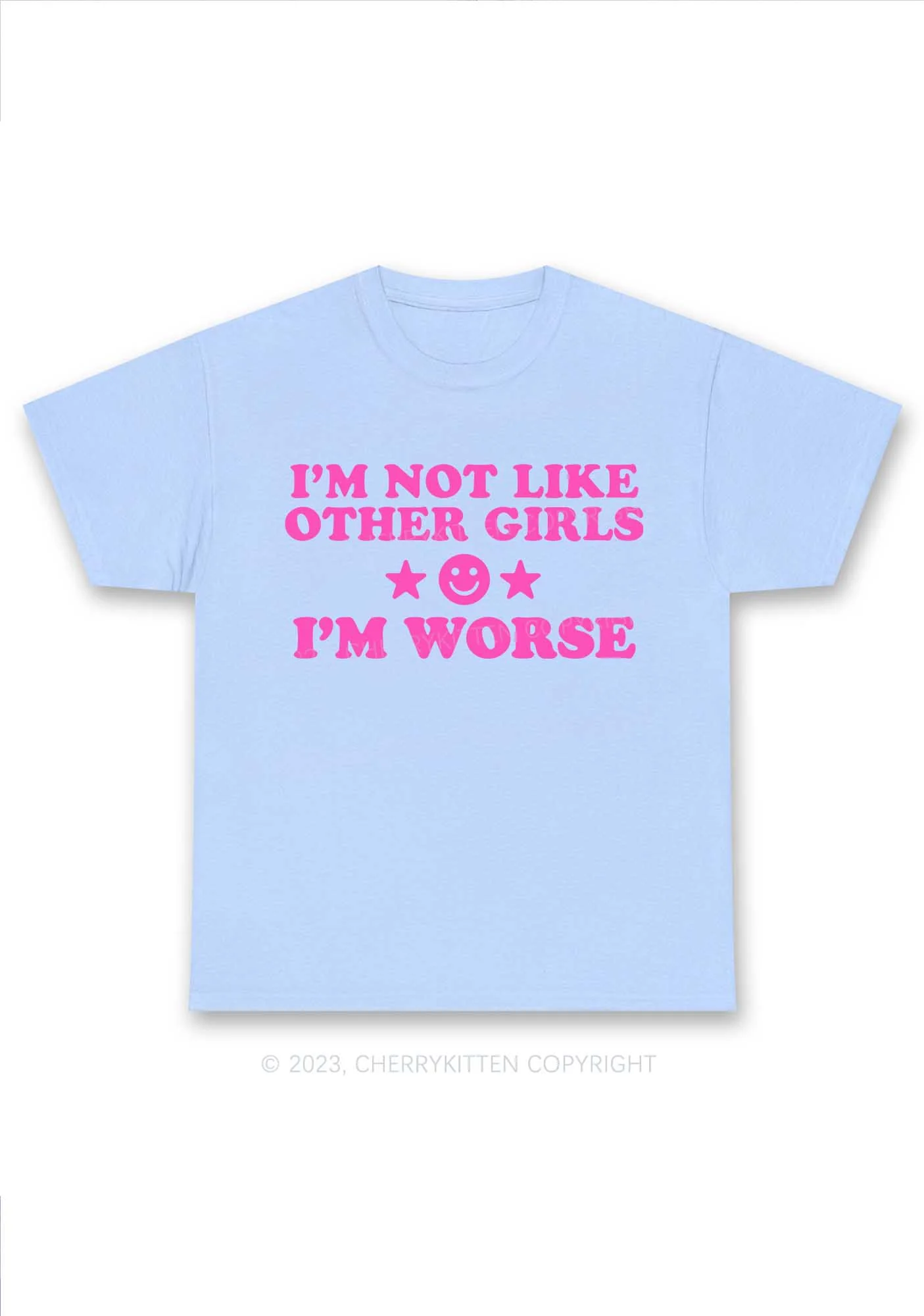 I'm Worse Y2K Chunky Shirt Cherrykitten - Image 8