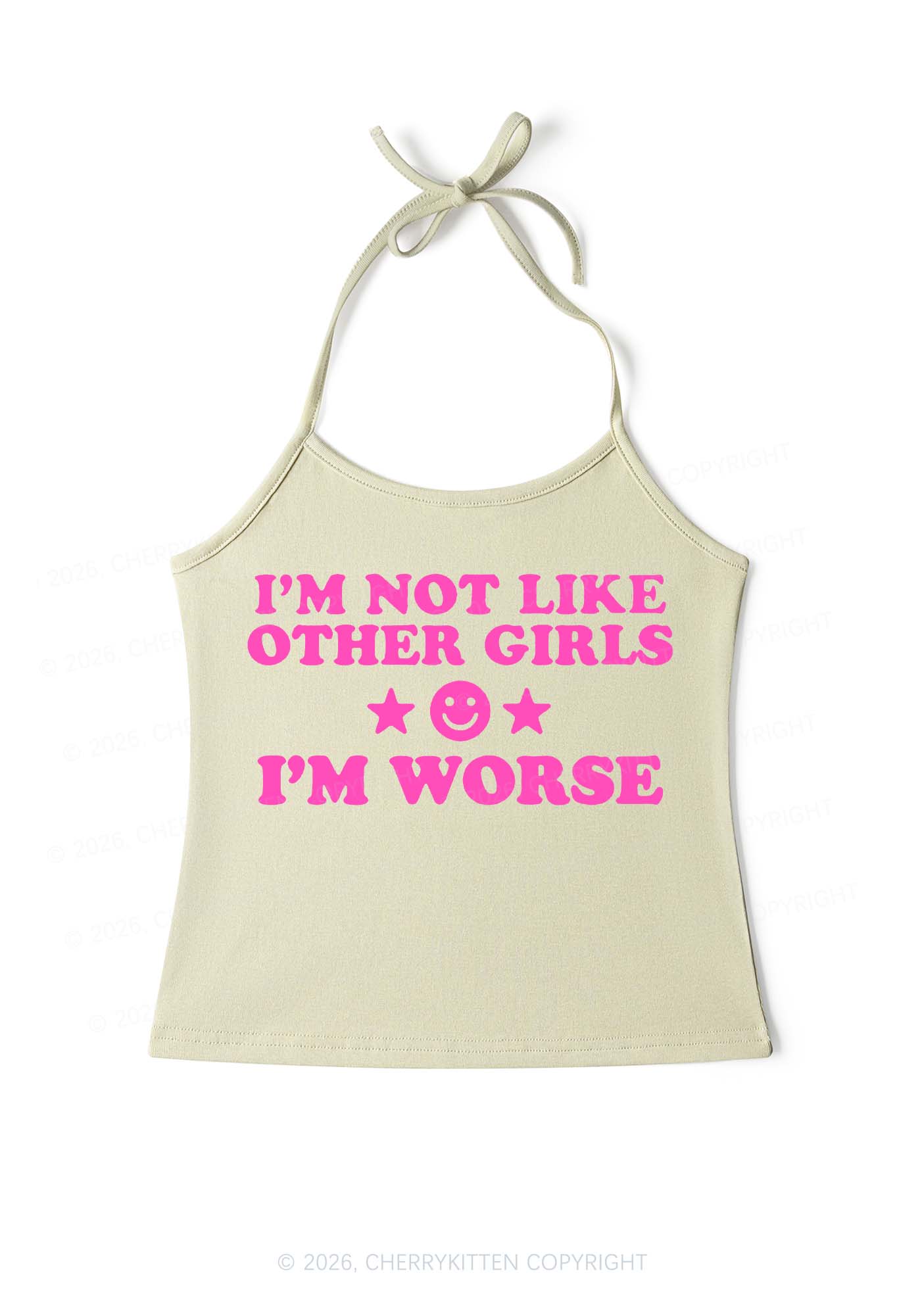 Im Worse Y2K Halter Neck Cami Cherrykitten - Image 11