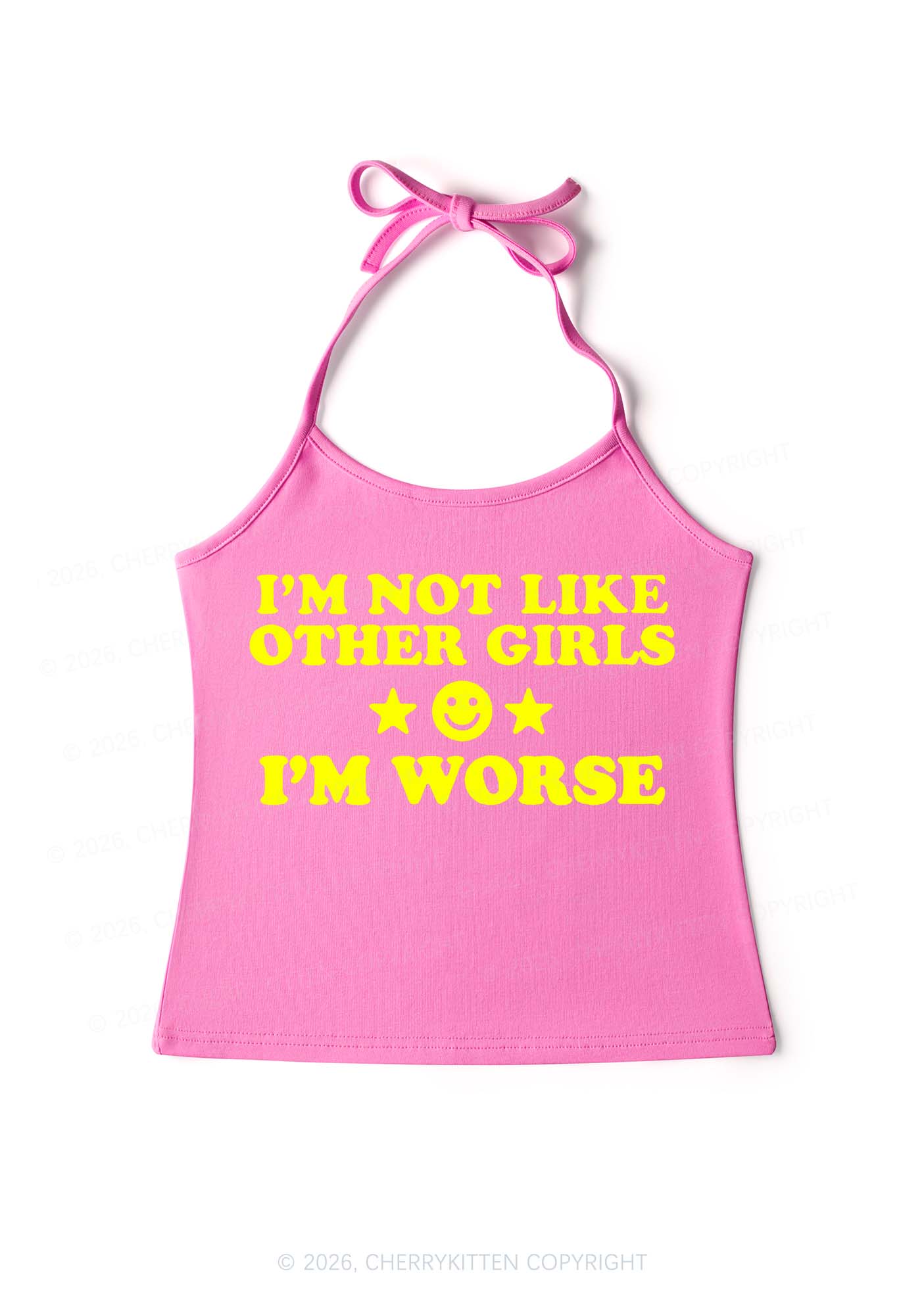 Im Worse Y2K Halter Neck Cami Cherrykitten - Image 3