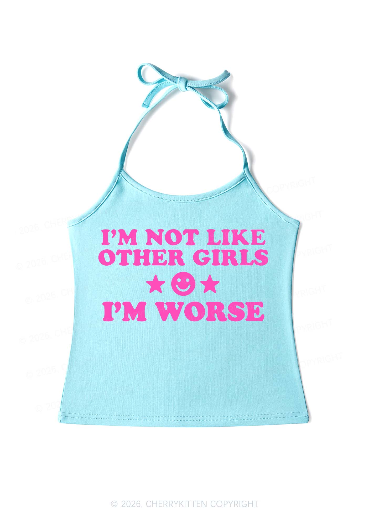 Im Worse Y2K Halter Neck Cami Cherrykitten - Image 5